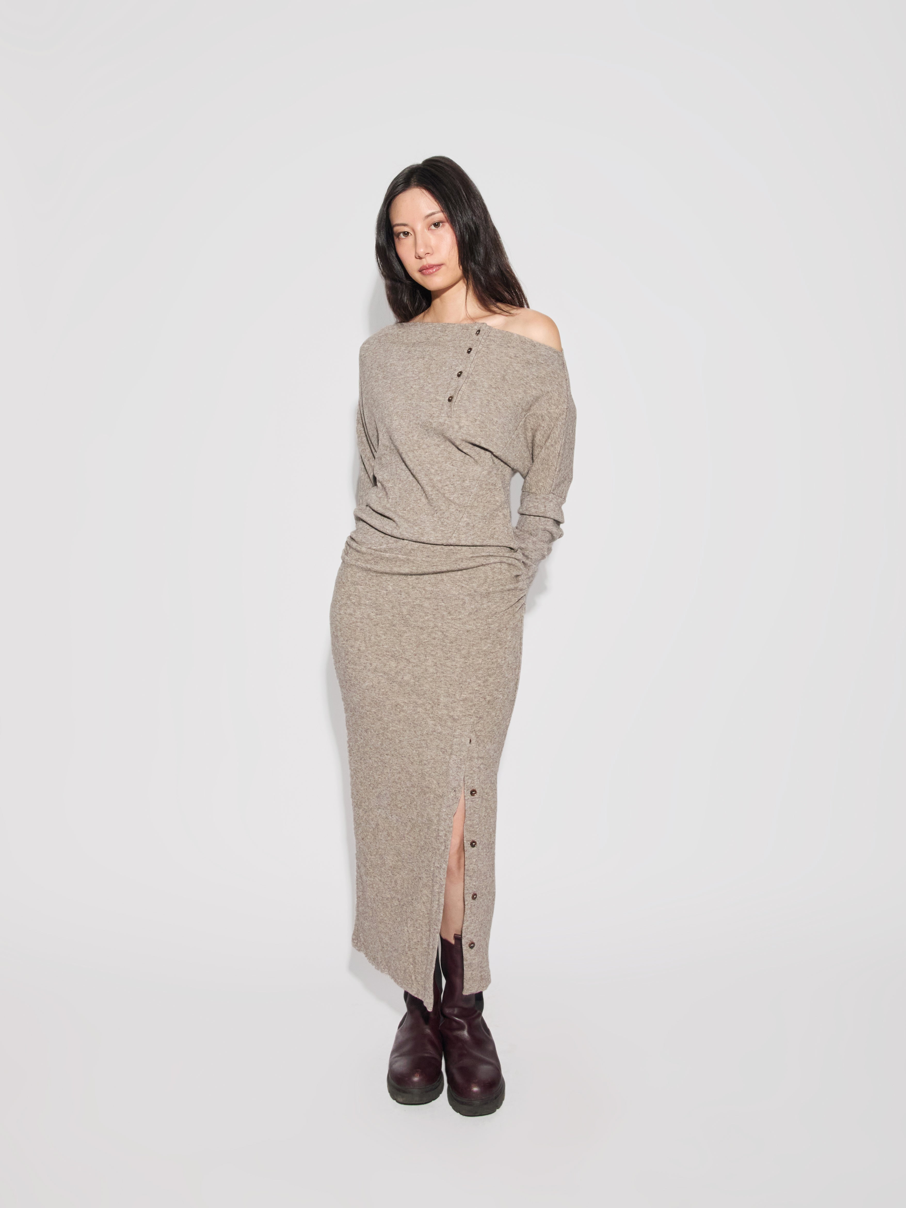 alexia knit maxi dress Long – LANG Strapless maxi
