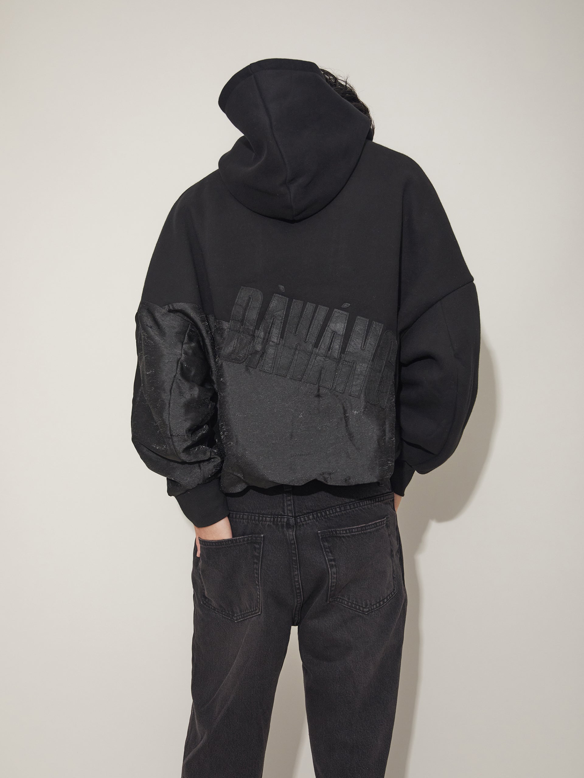 Han Patch Double Layer Hoodie