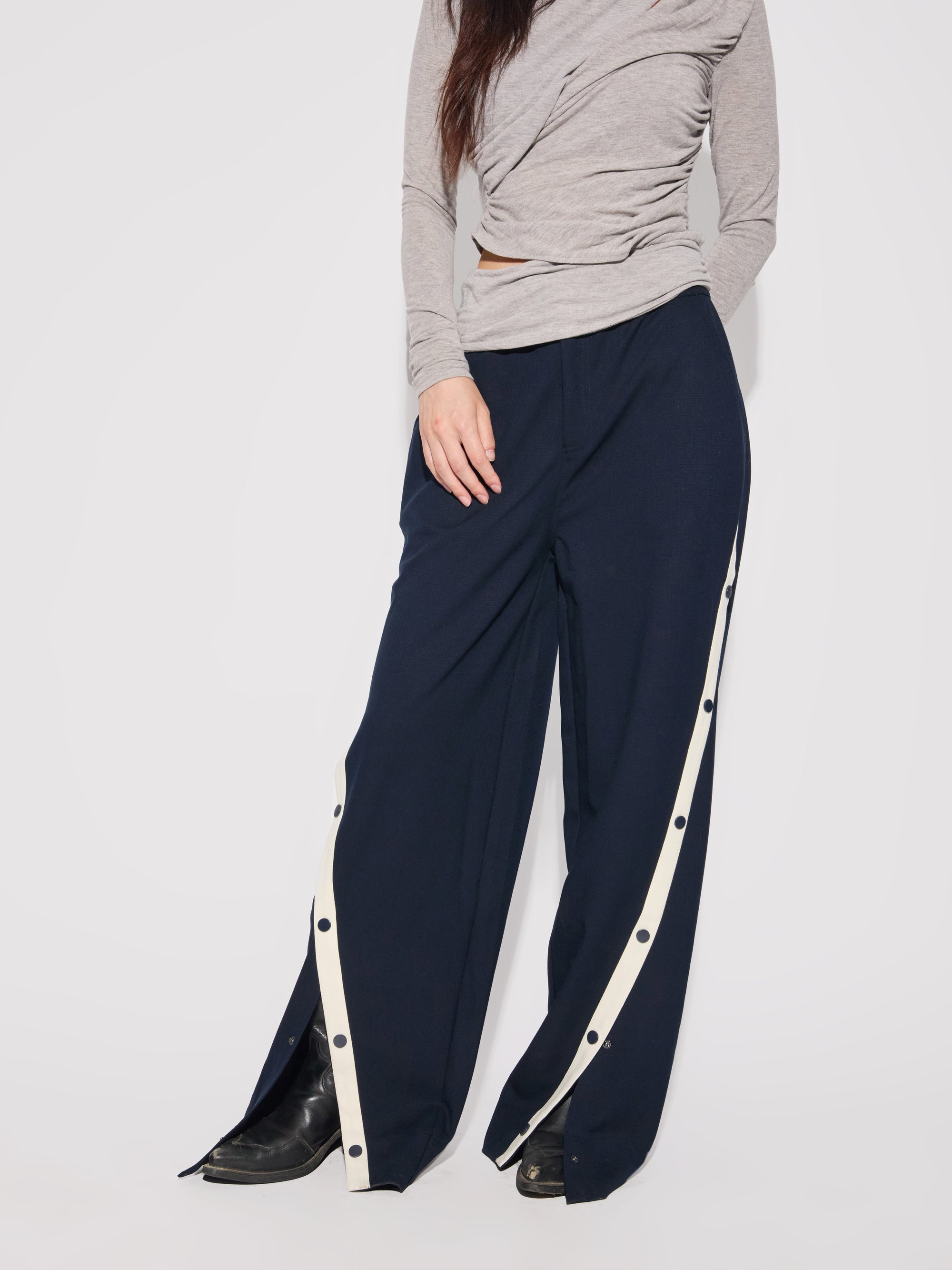 Diagonal Placket Pants