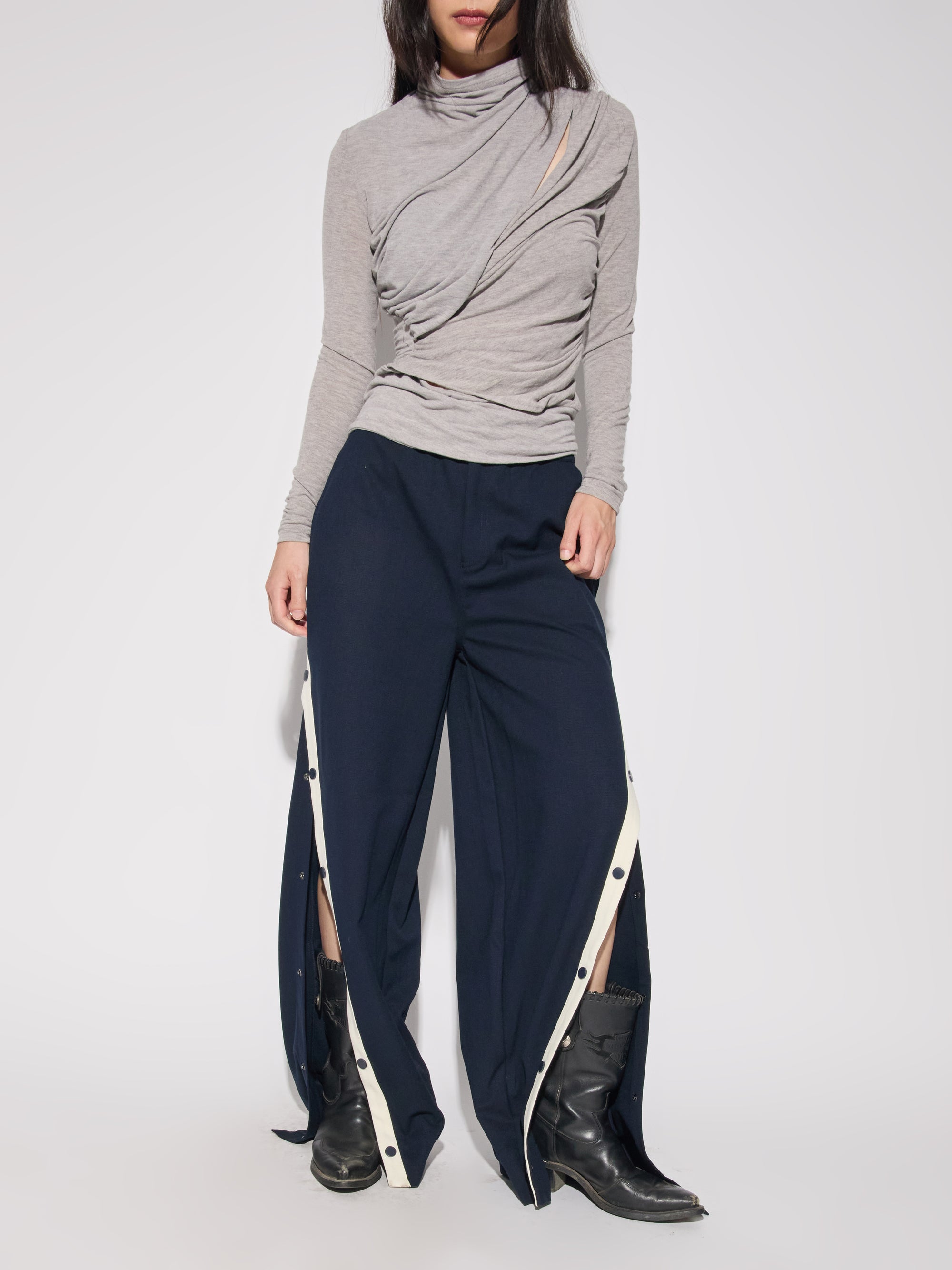 Diagonal Placket Pants