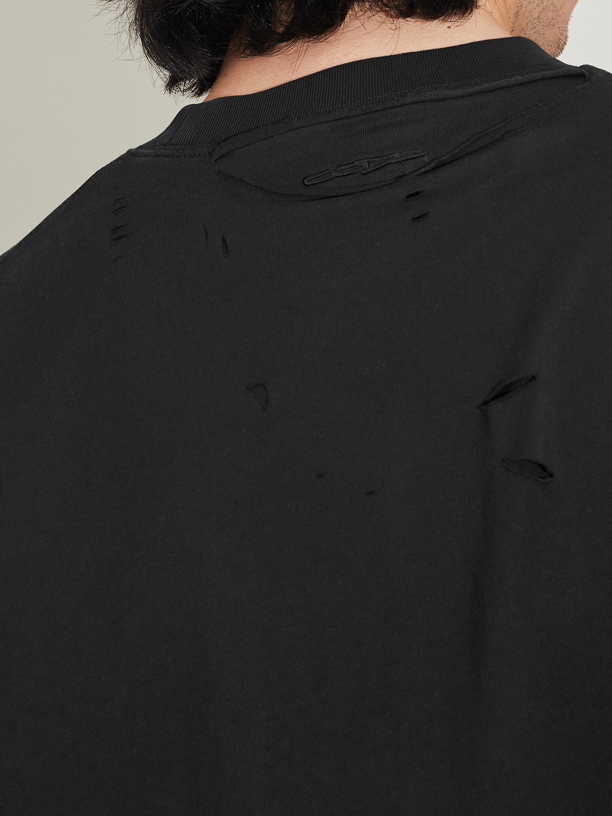 Aging Double Layered Destroyed Tee