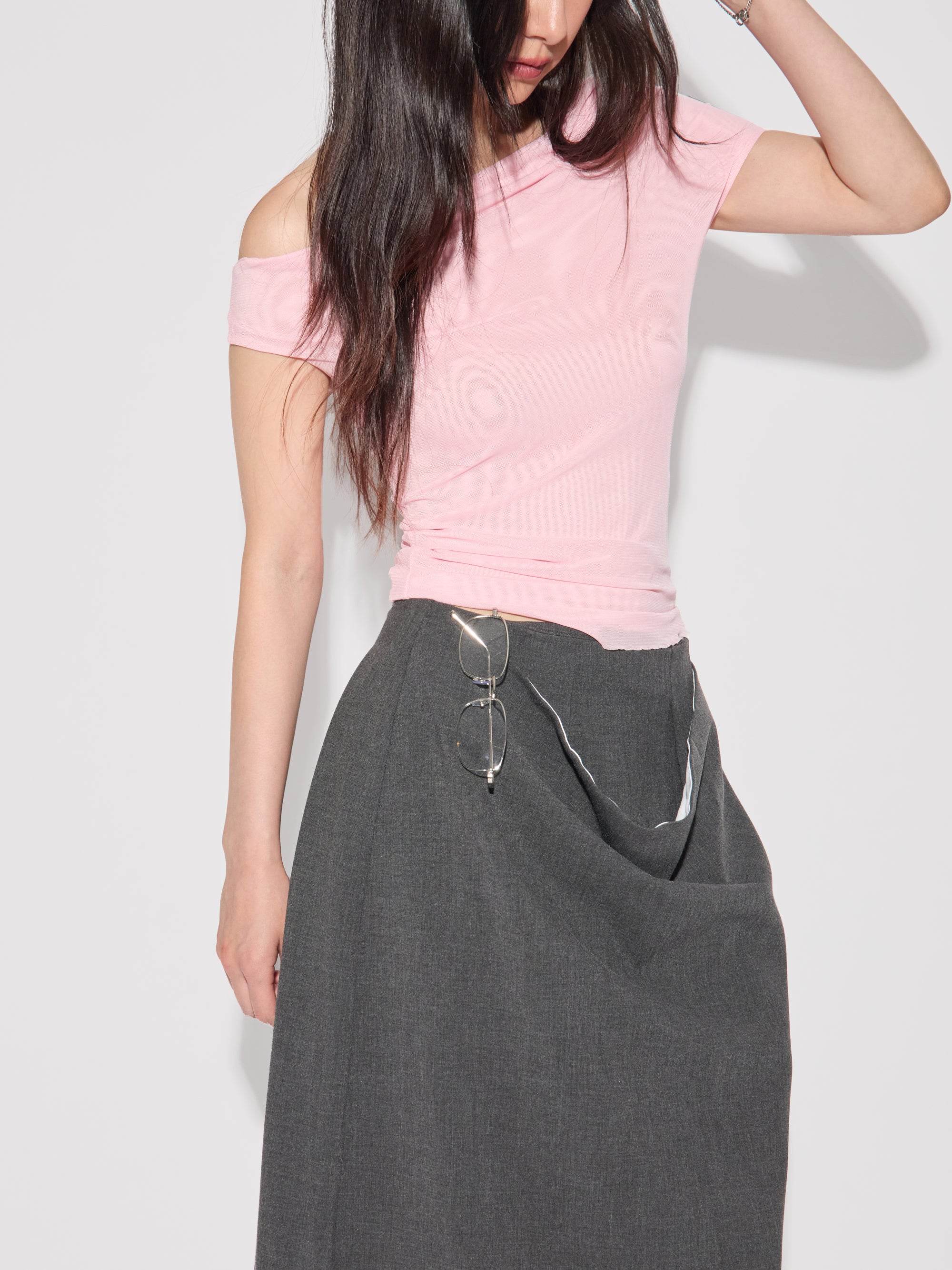 Wool Blend Maxi Skirt