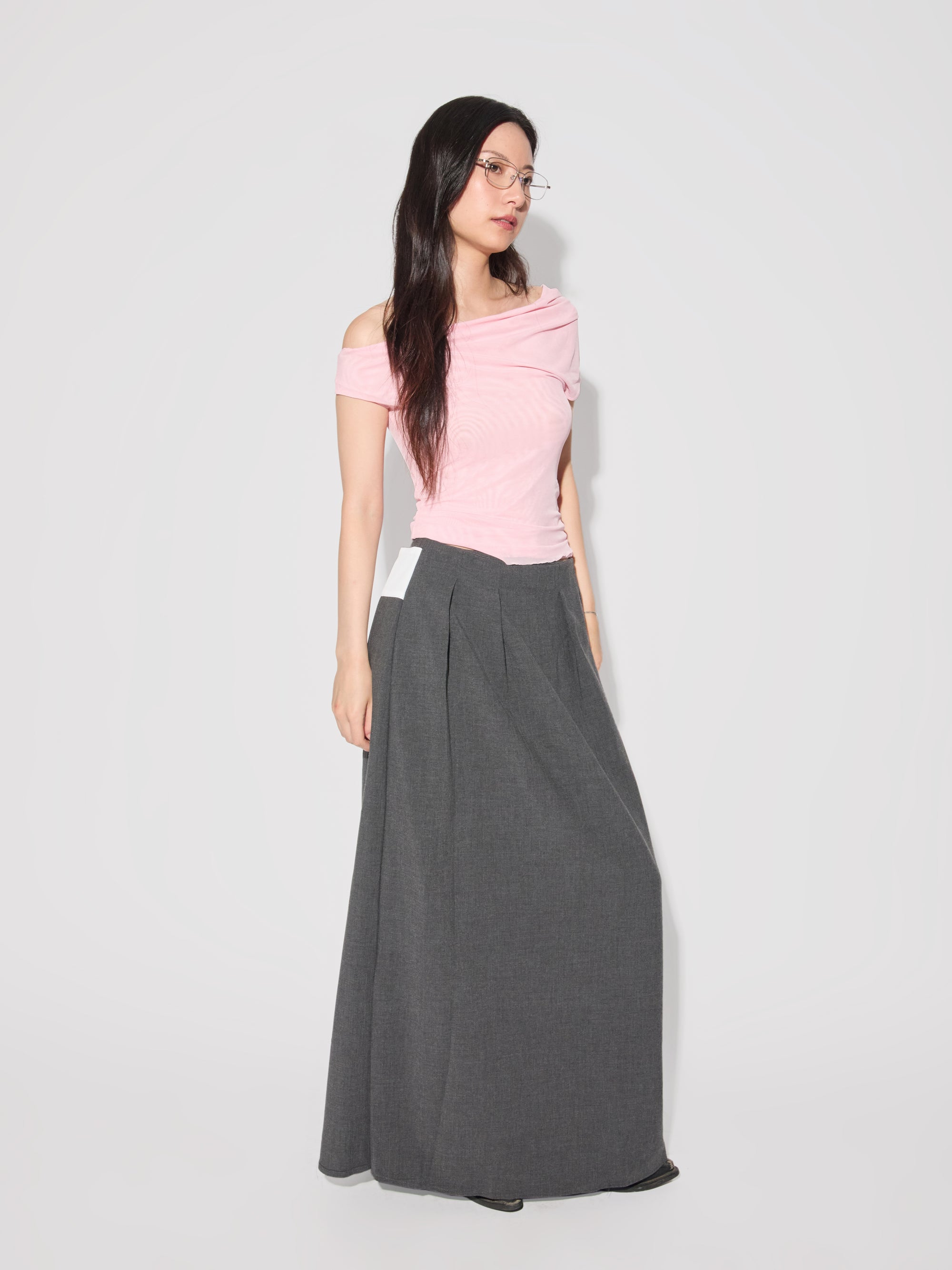 Wool Blend Maxi Skirt