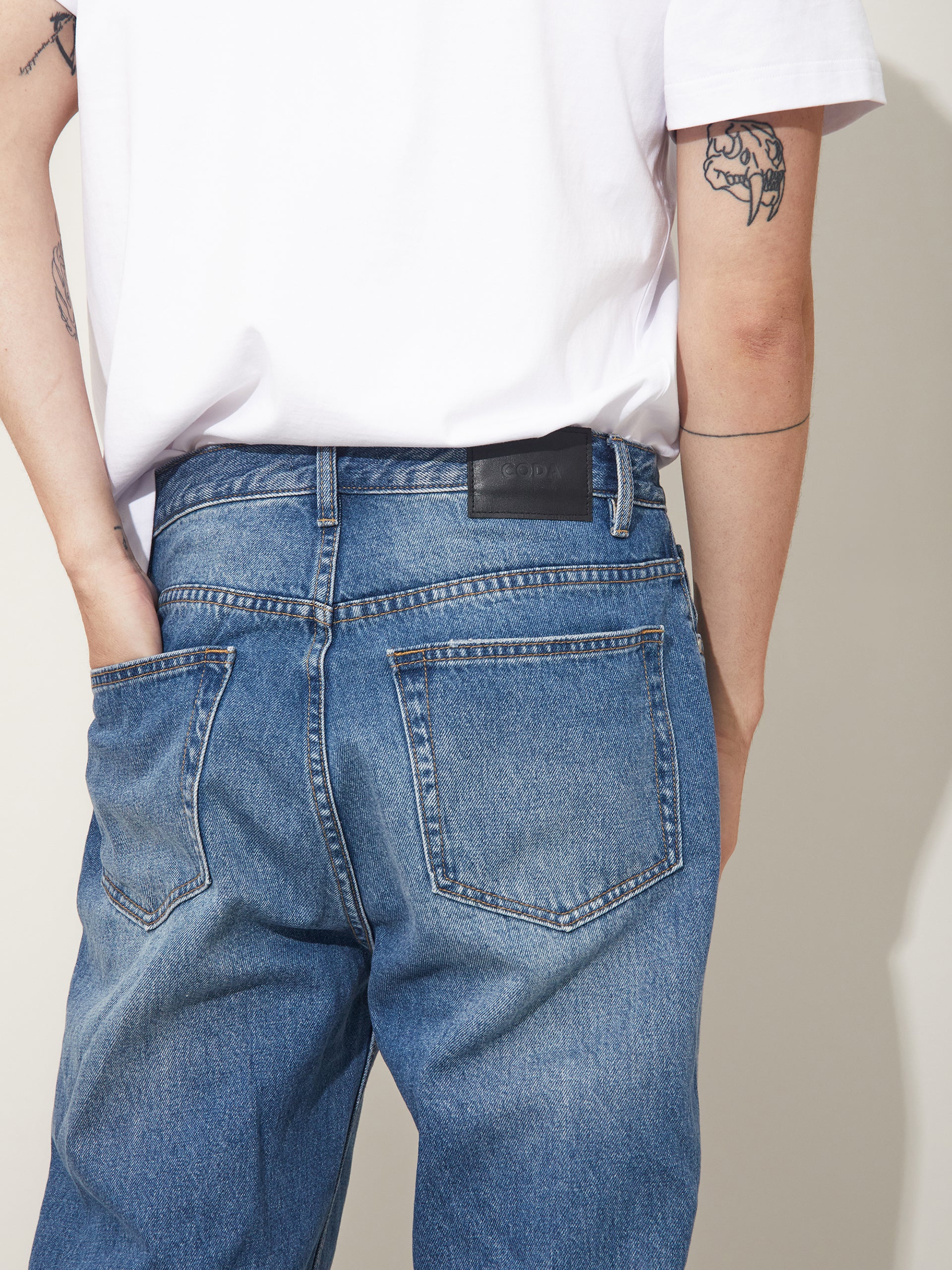 Distressed Break Cut Flared Jeans