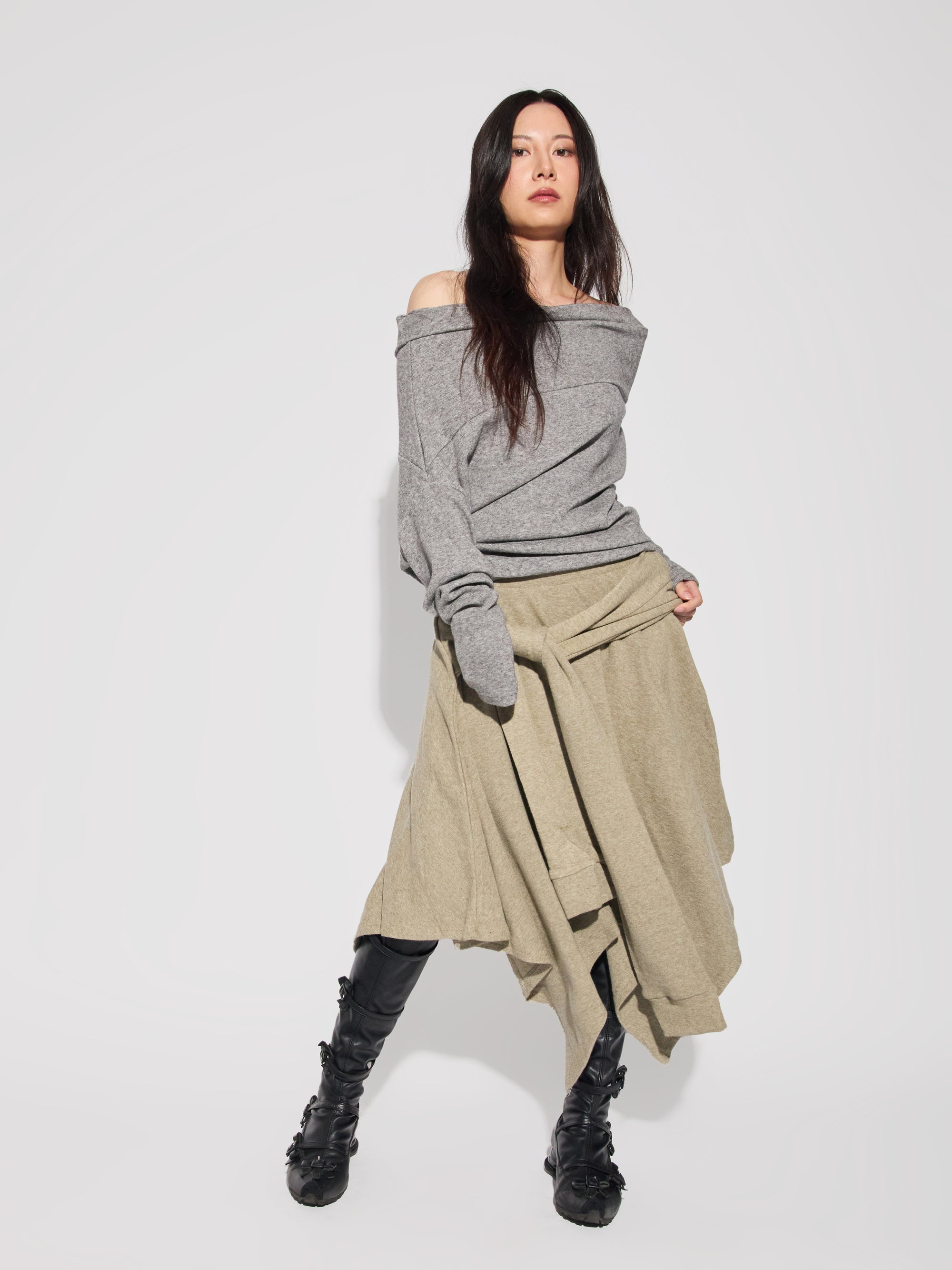 Asymmetrical Wool Blend Sweater