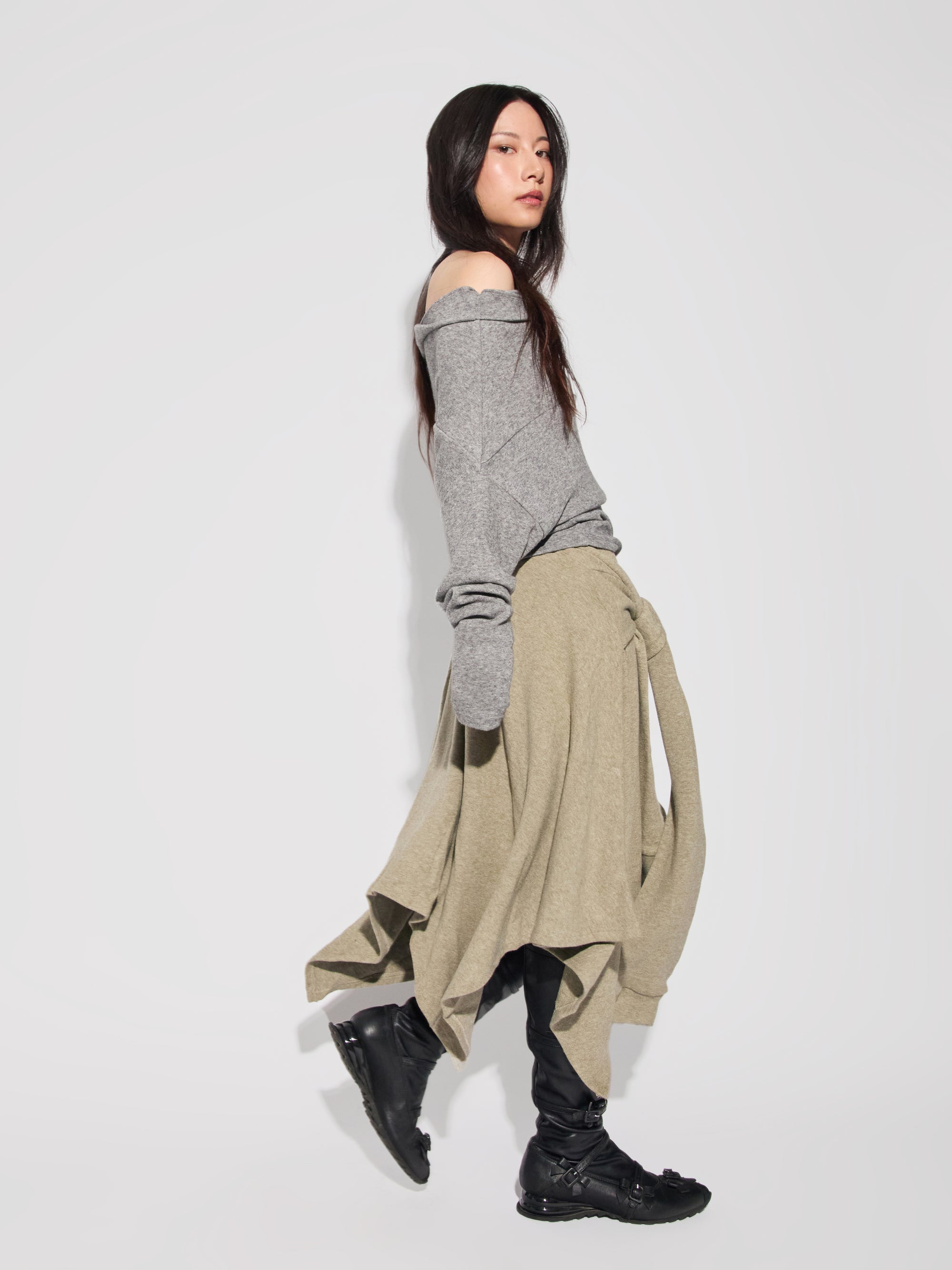Asymmetrical Wool Blend Sweater