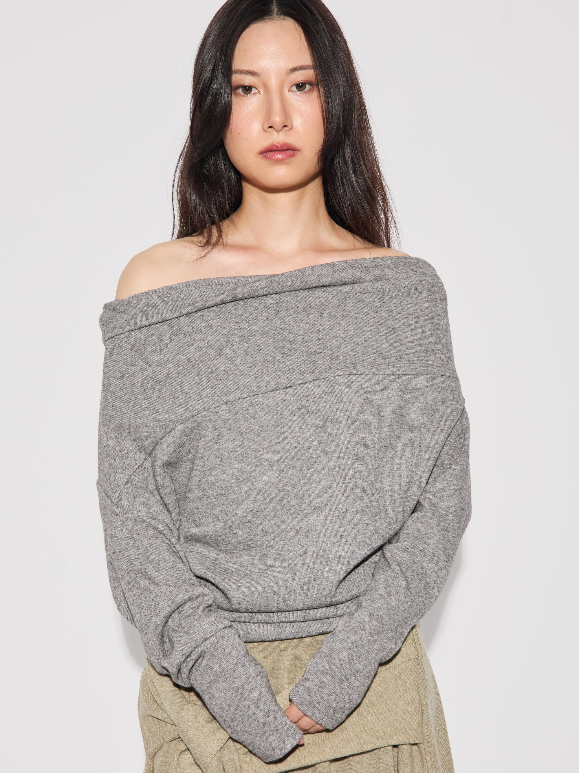 Asymmetrical Wool Blend Sweater