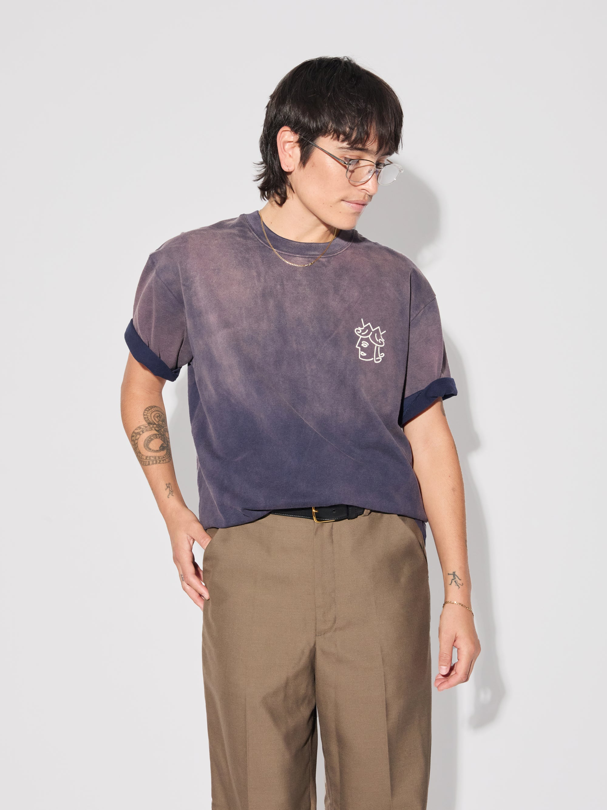 Sun Faded Queenhead Logo S/S Tee