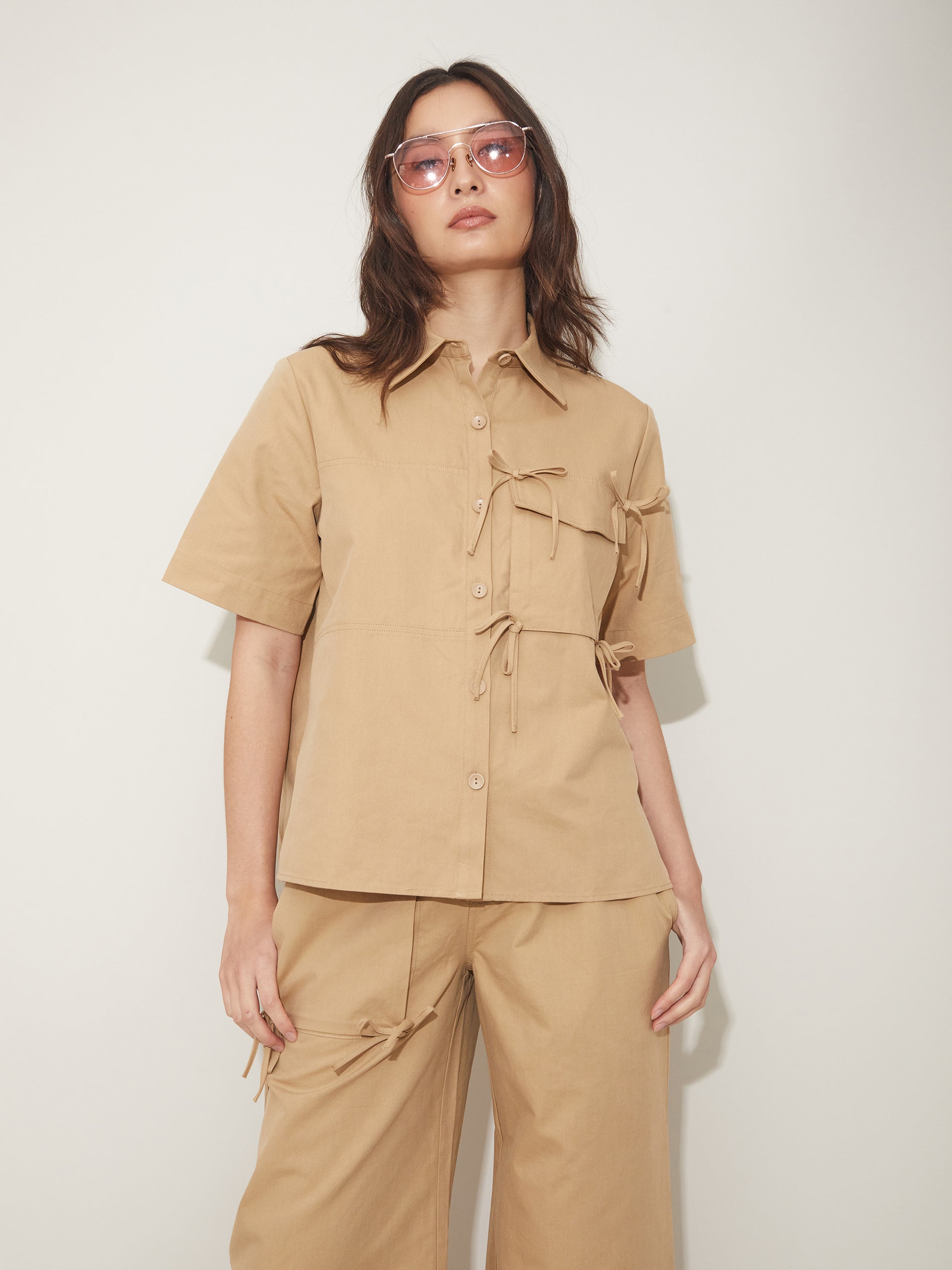 Cargo Bow Button Down Top