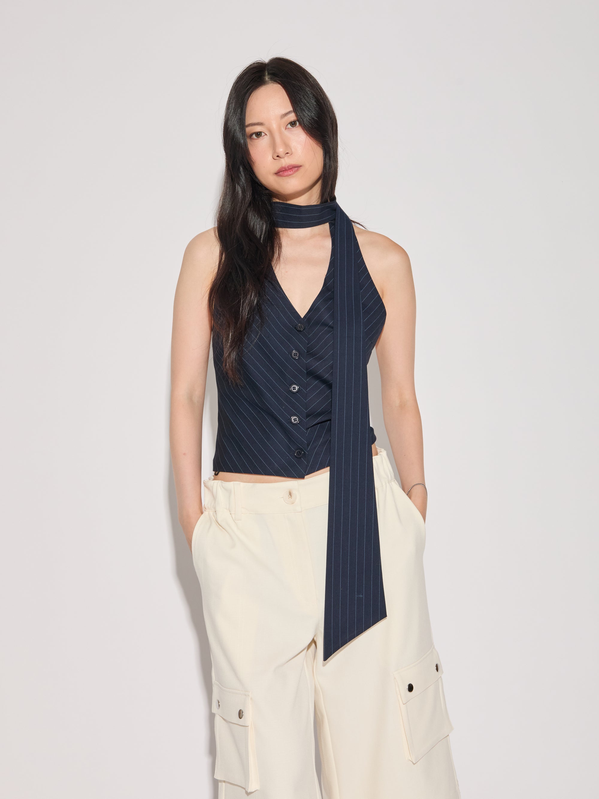 Chad Tie Neck Halter Top