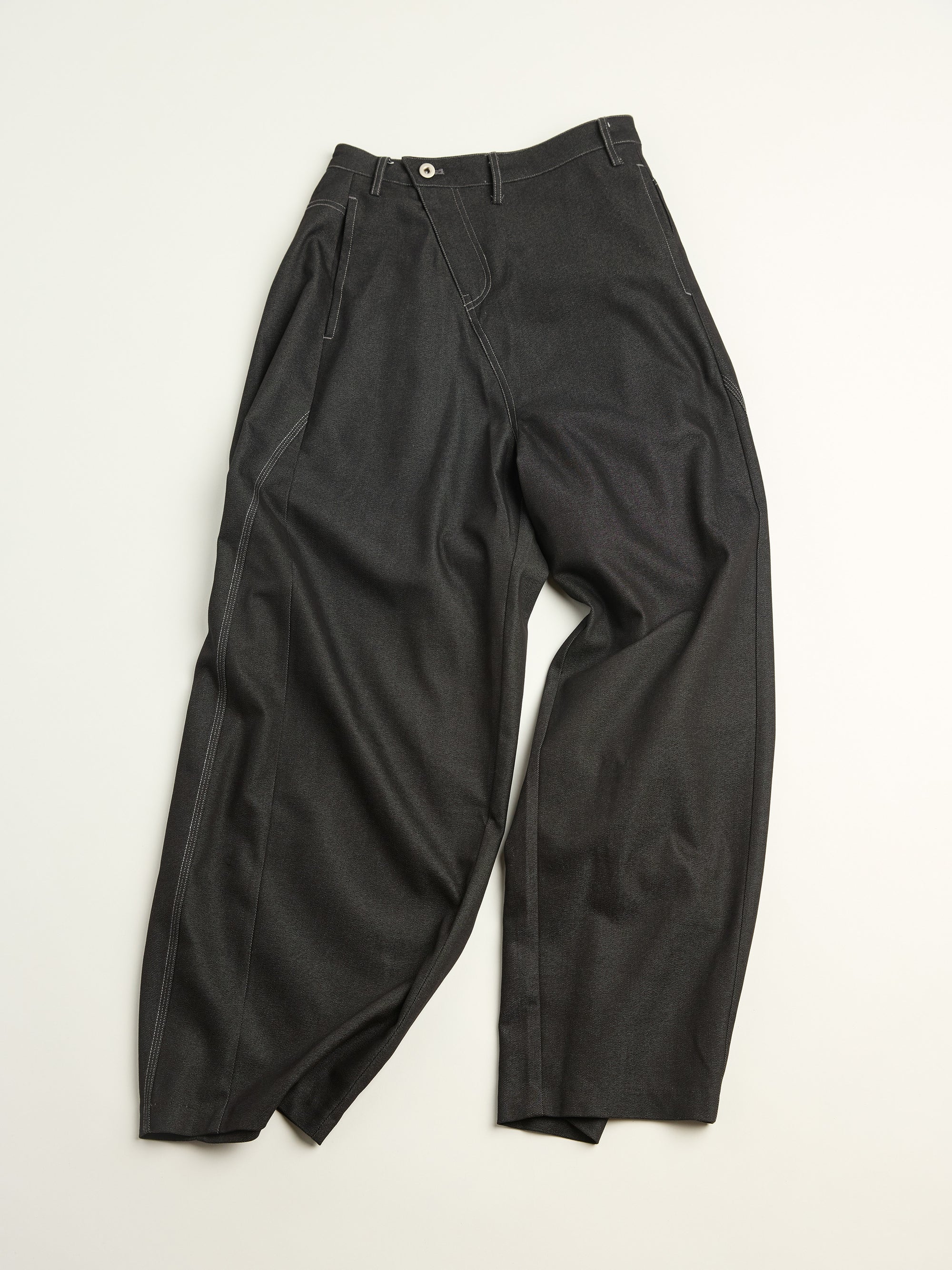 Slant Denim Wide Pants