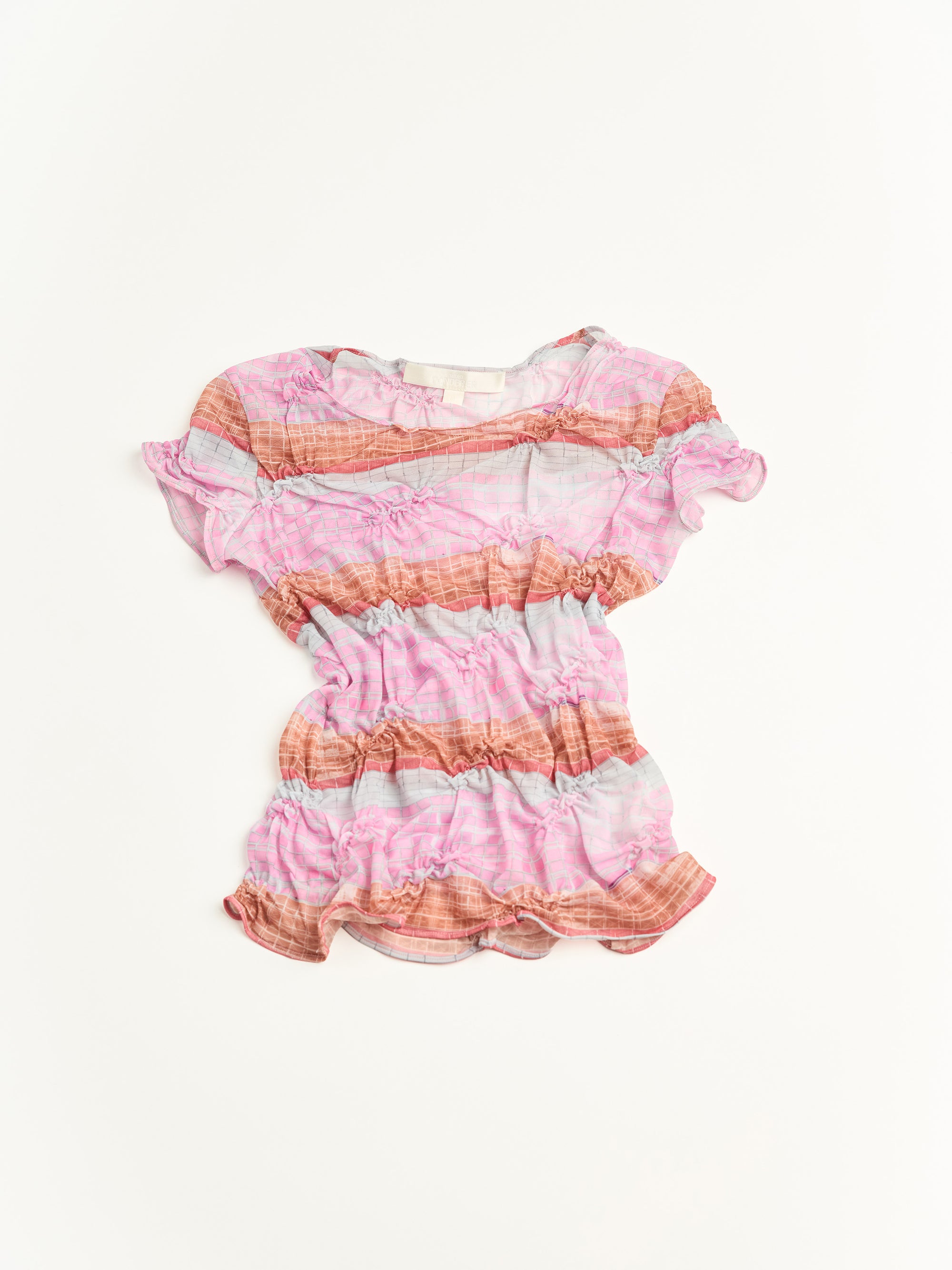 "SURF" Printed & Smocked T-Shirt