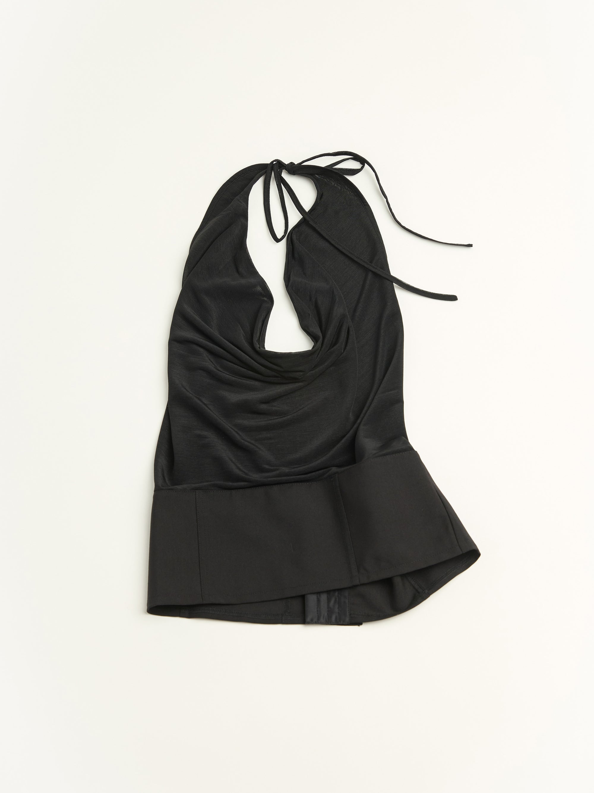 Cowl Neck Halter Tie Top
