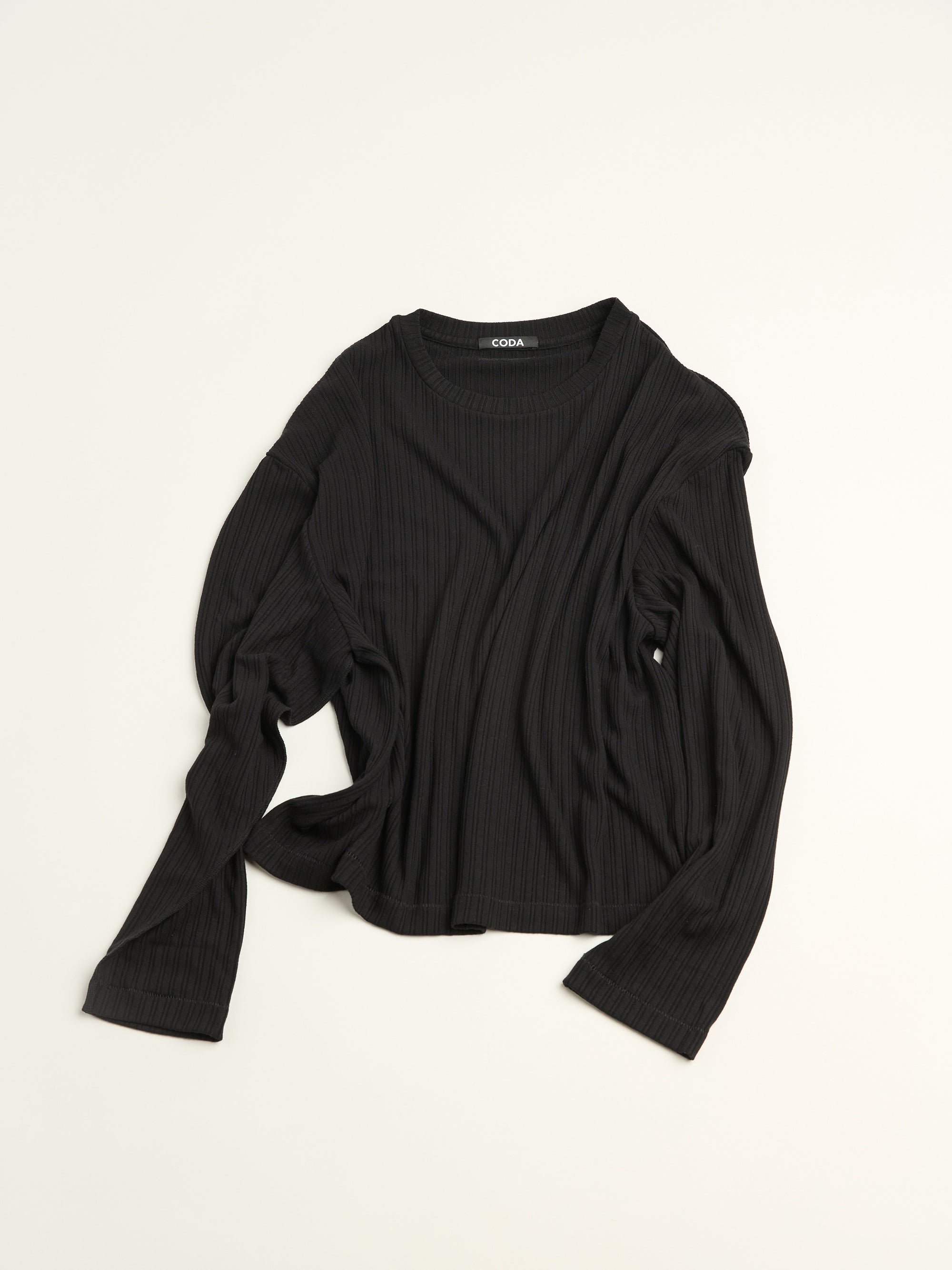 Long Sleeve Shifted Rib Top