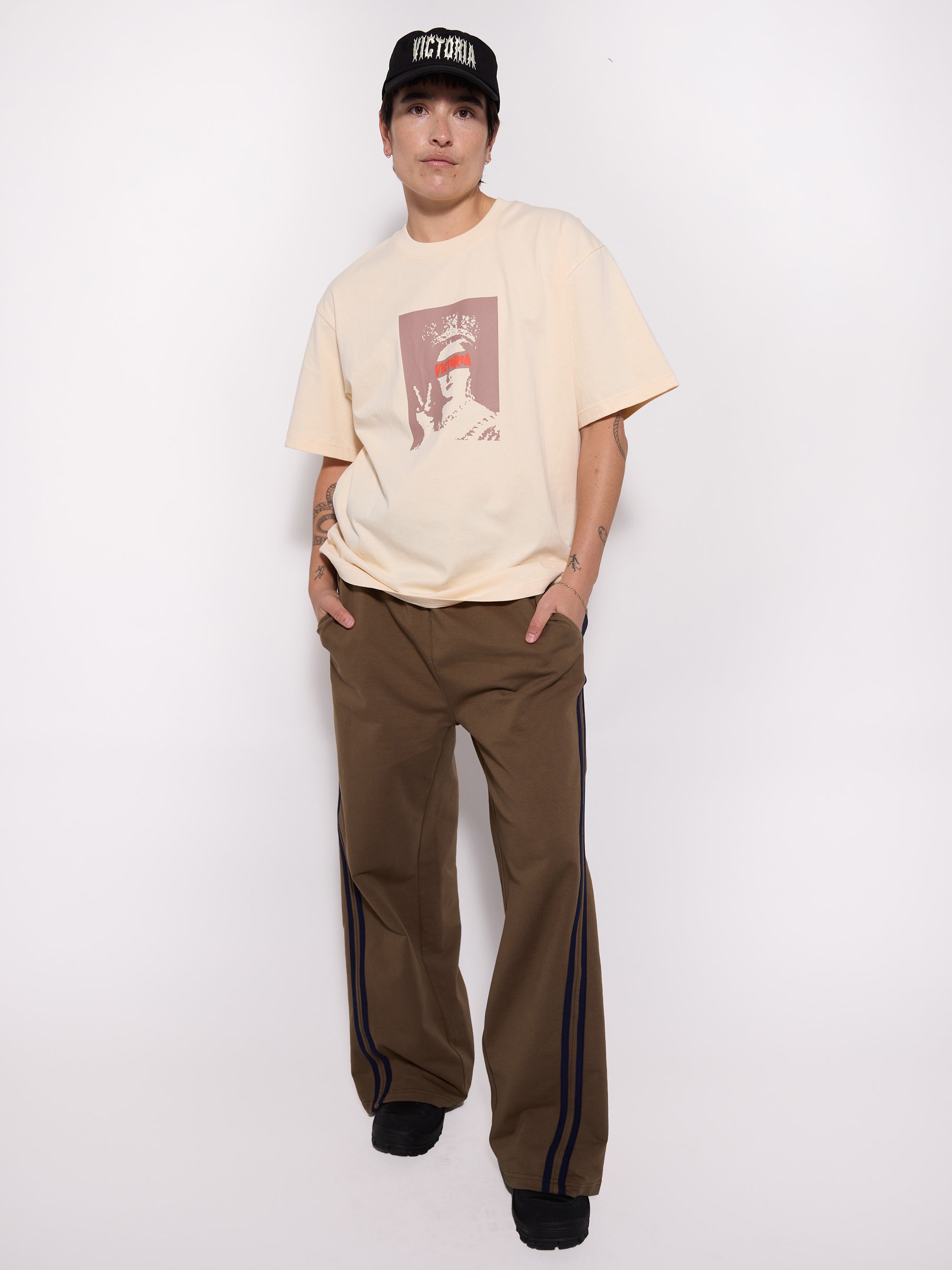 Diagonal Stripe Jogger Pants