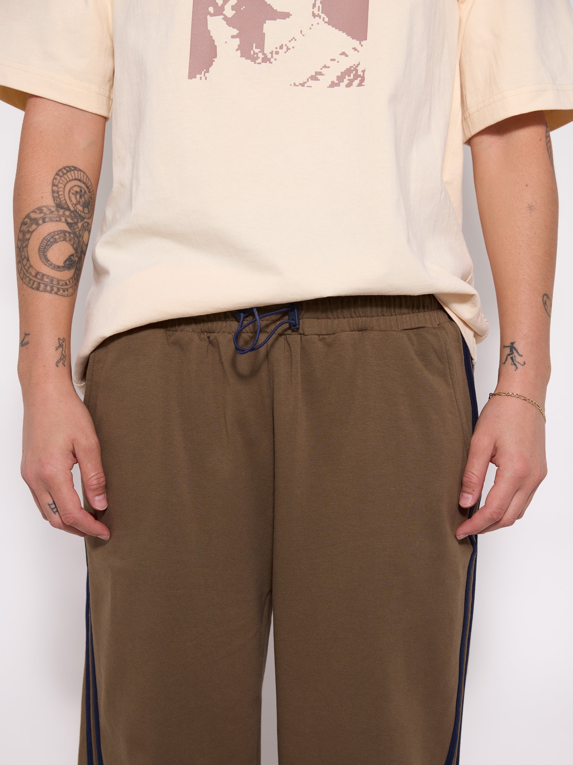 Diagonal Stripe Jogger Pants