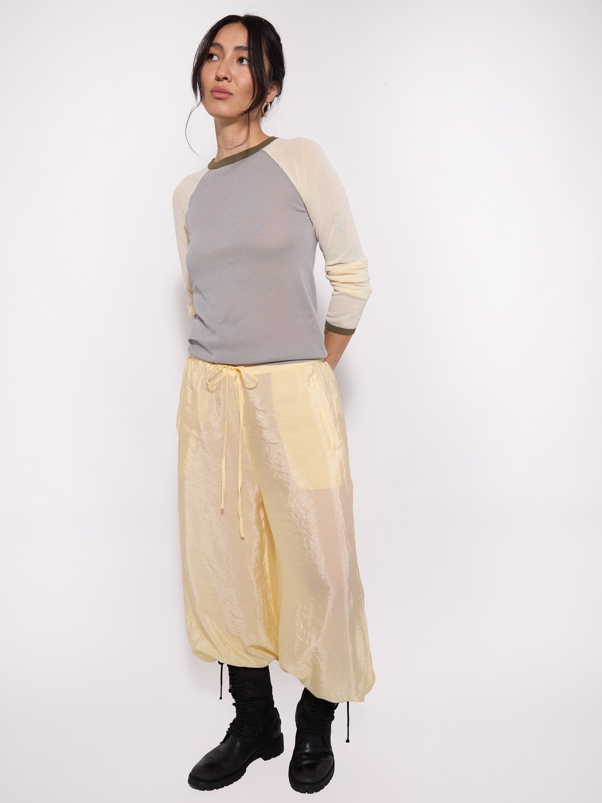 Cinch Waist Balloon Pants