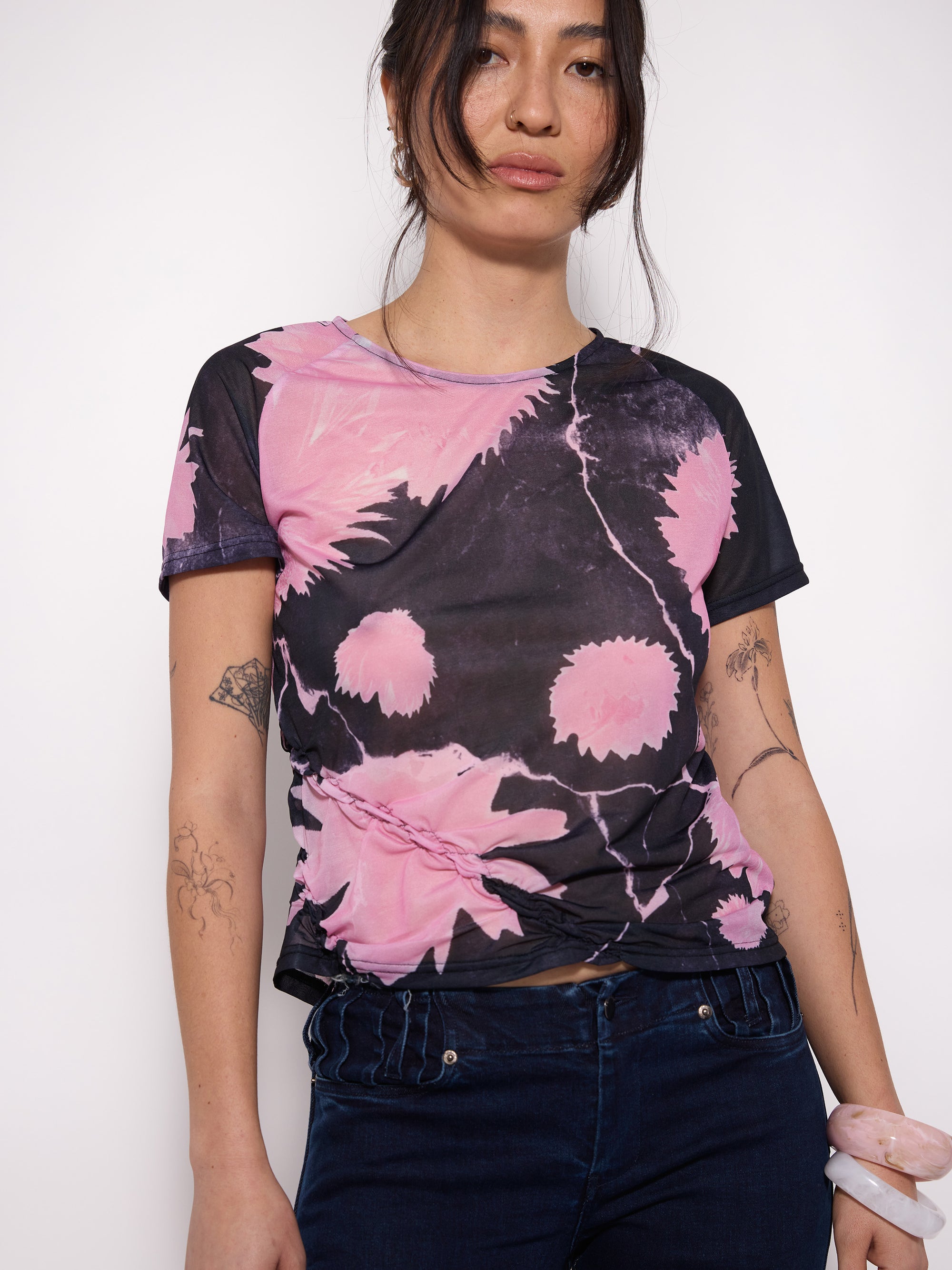 "DAZE" Smocked T-Shirt