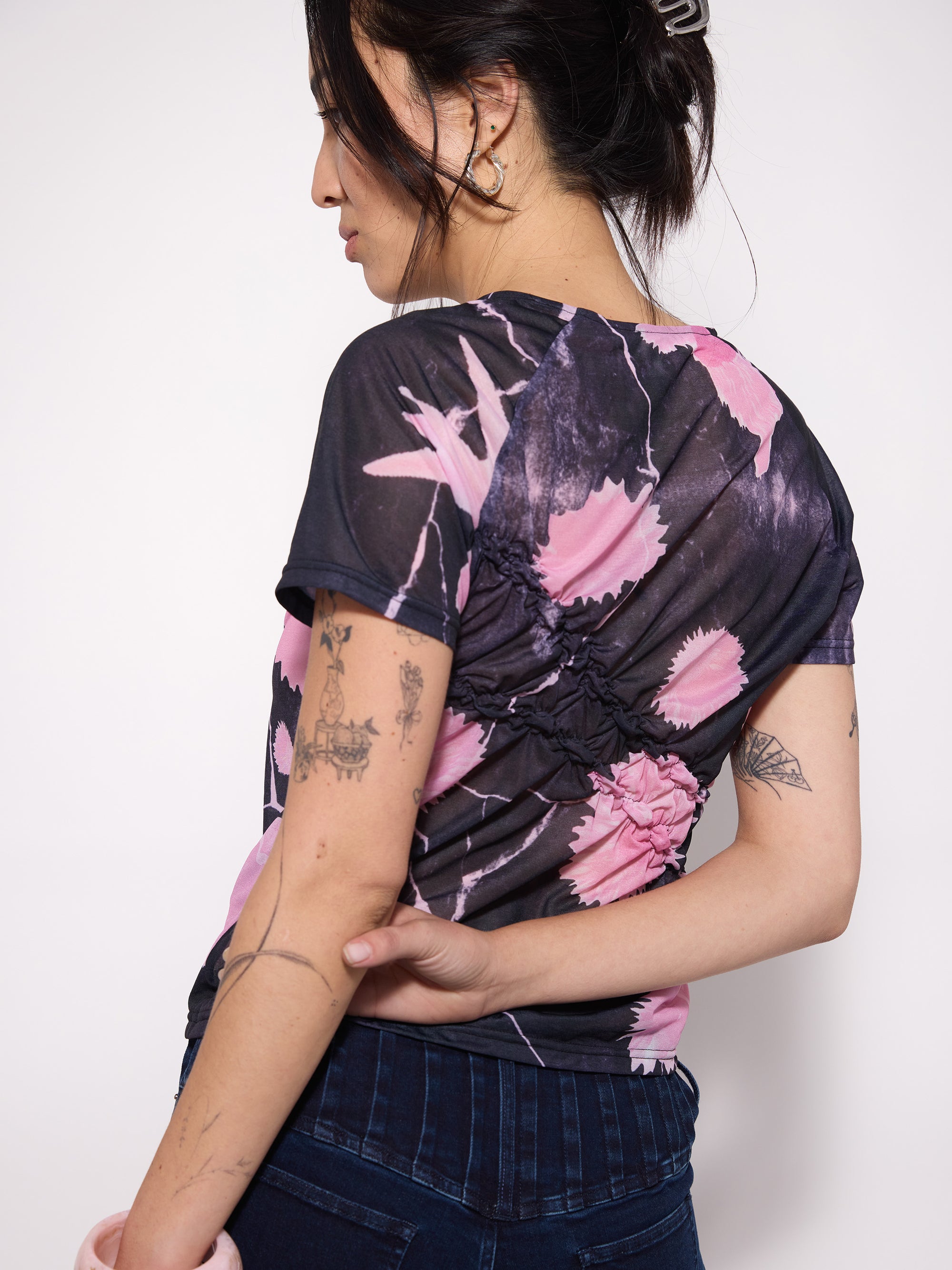 "DAZE" Smocked T-Shirt