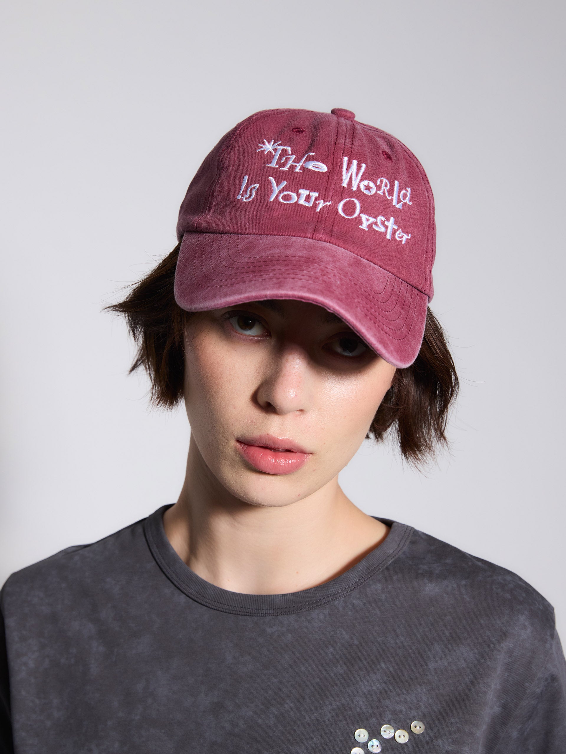 The World Is Your Oyster Washed Cap