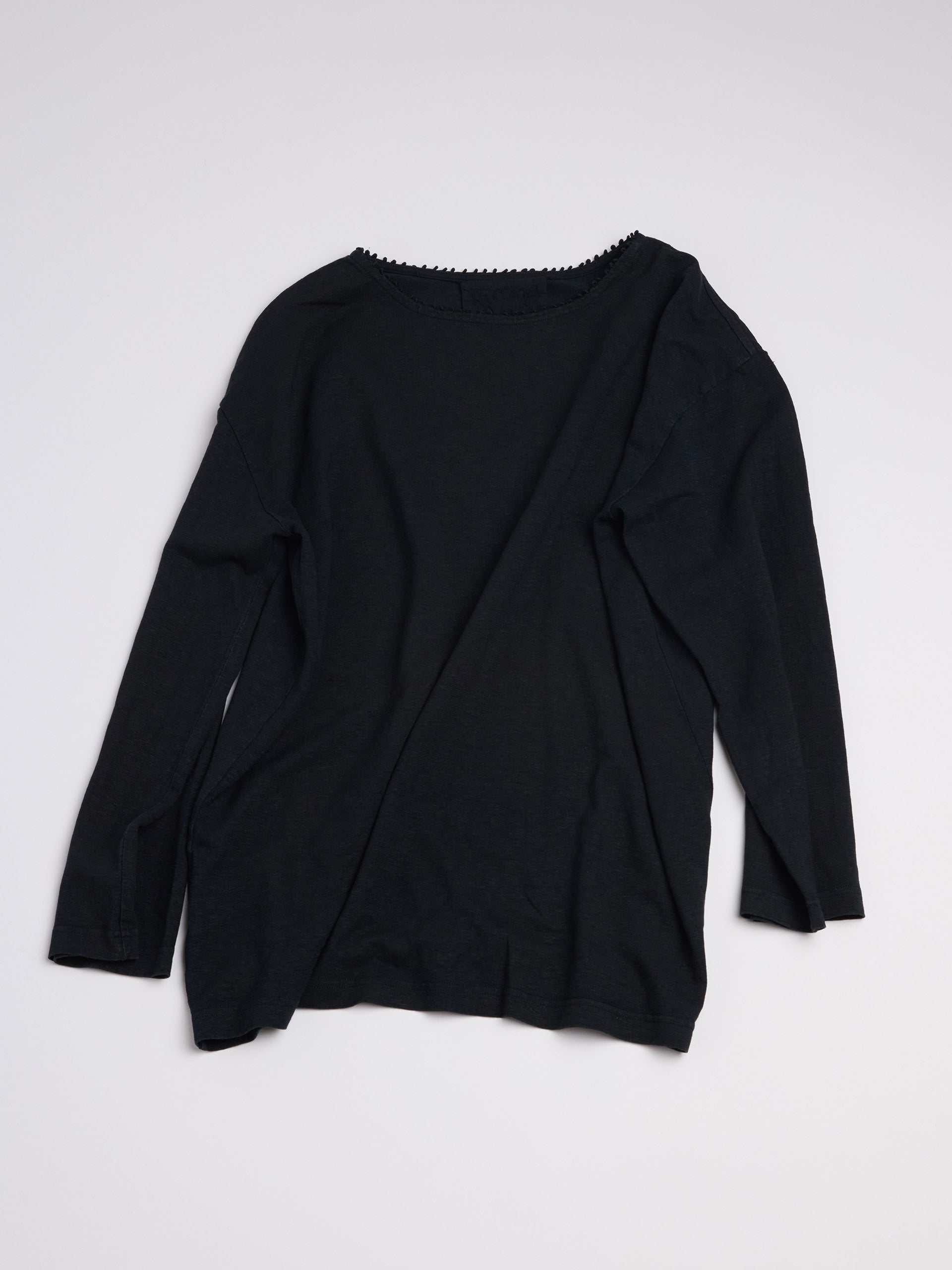 Natural Dye Hand Embroidery Jersey Long Sleeve T-shirt