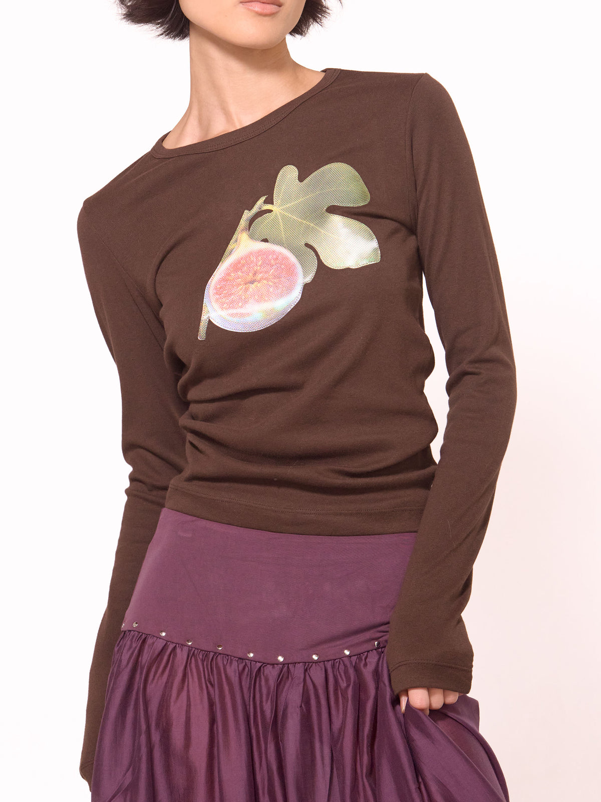 Fig Patch Long Sleeve Tee