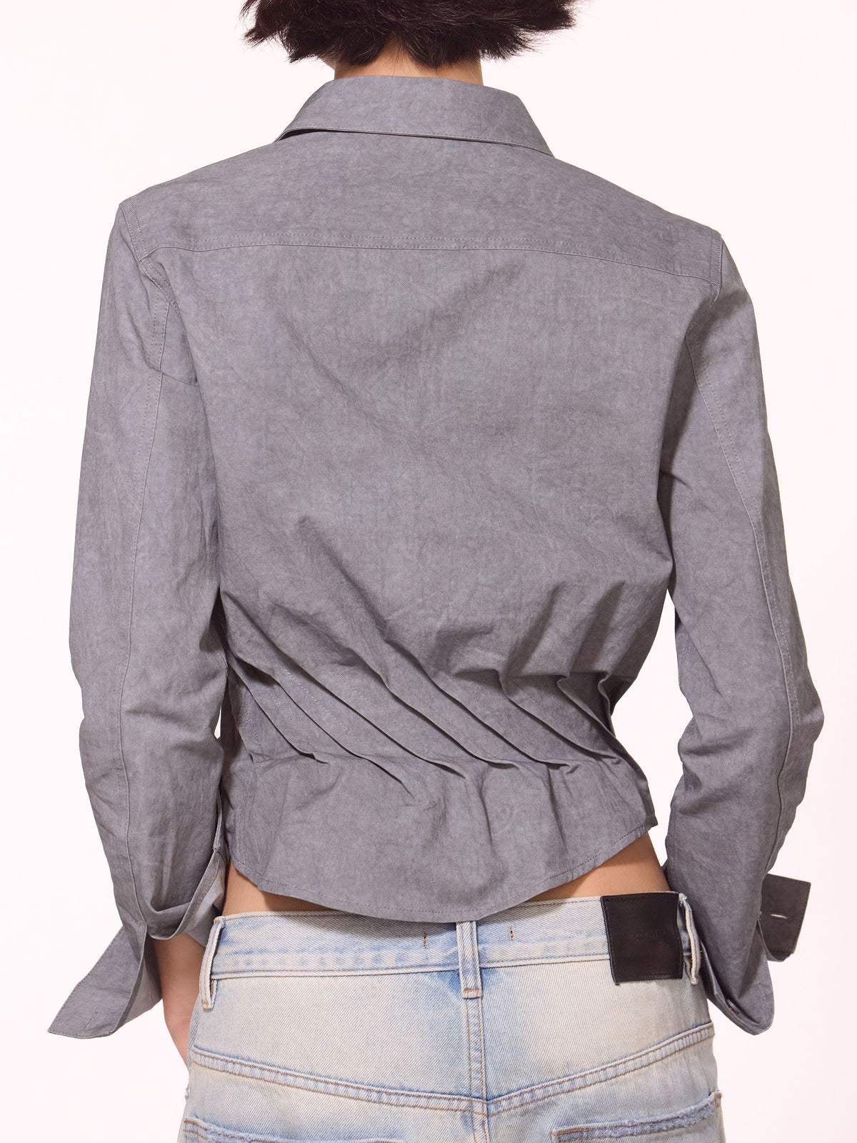 “PILLAR” PLEATED SHIRT