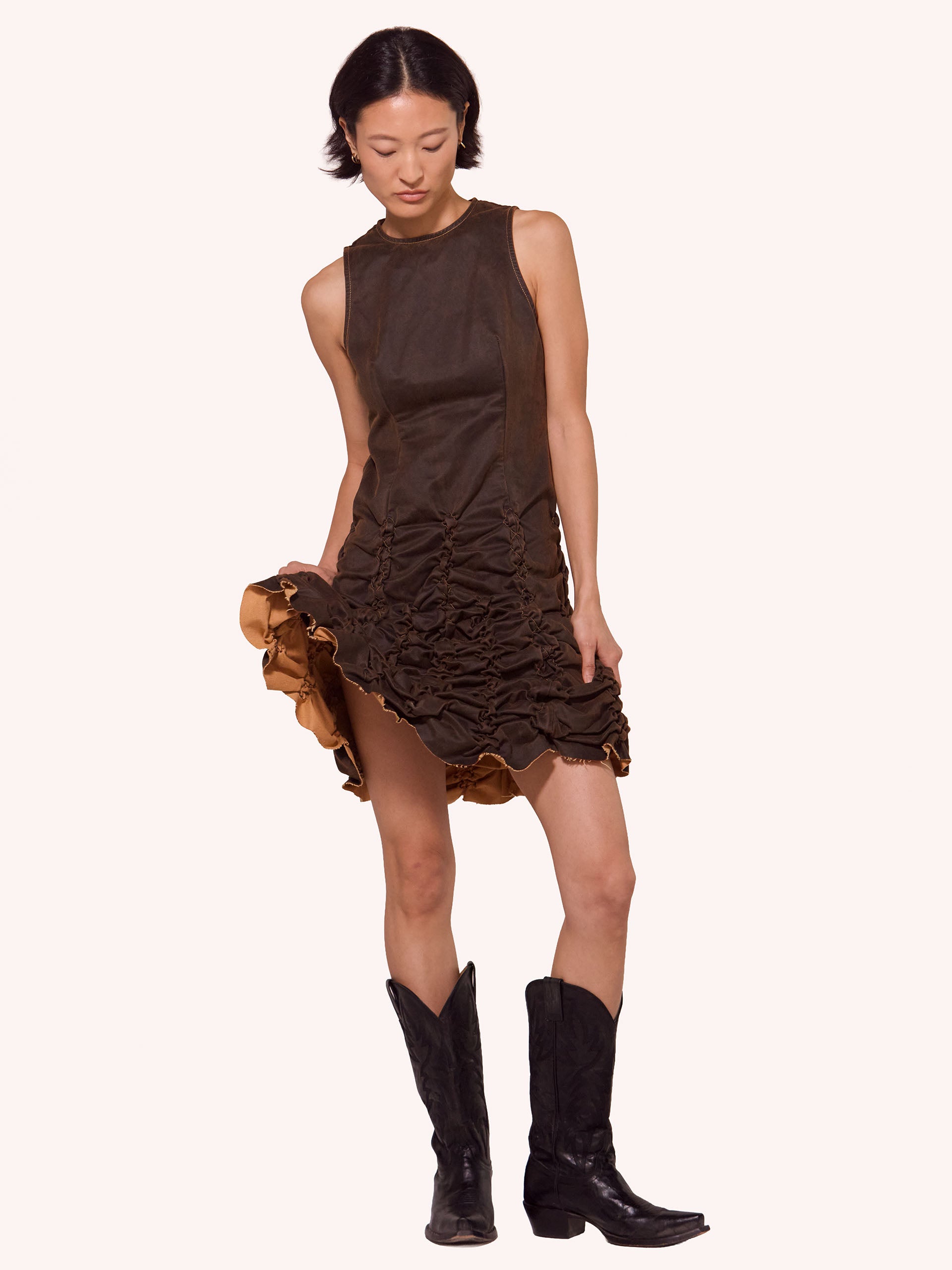 "MOSA" DENIM MINIDRESS