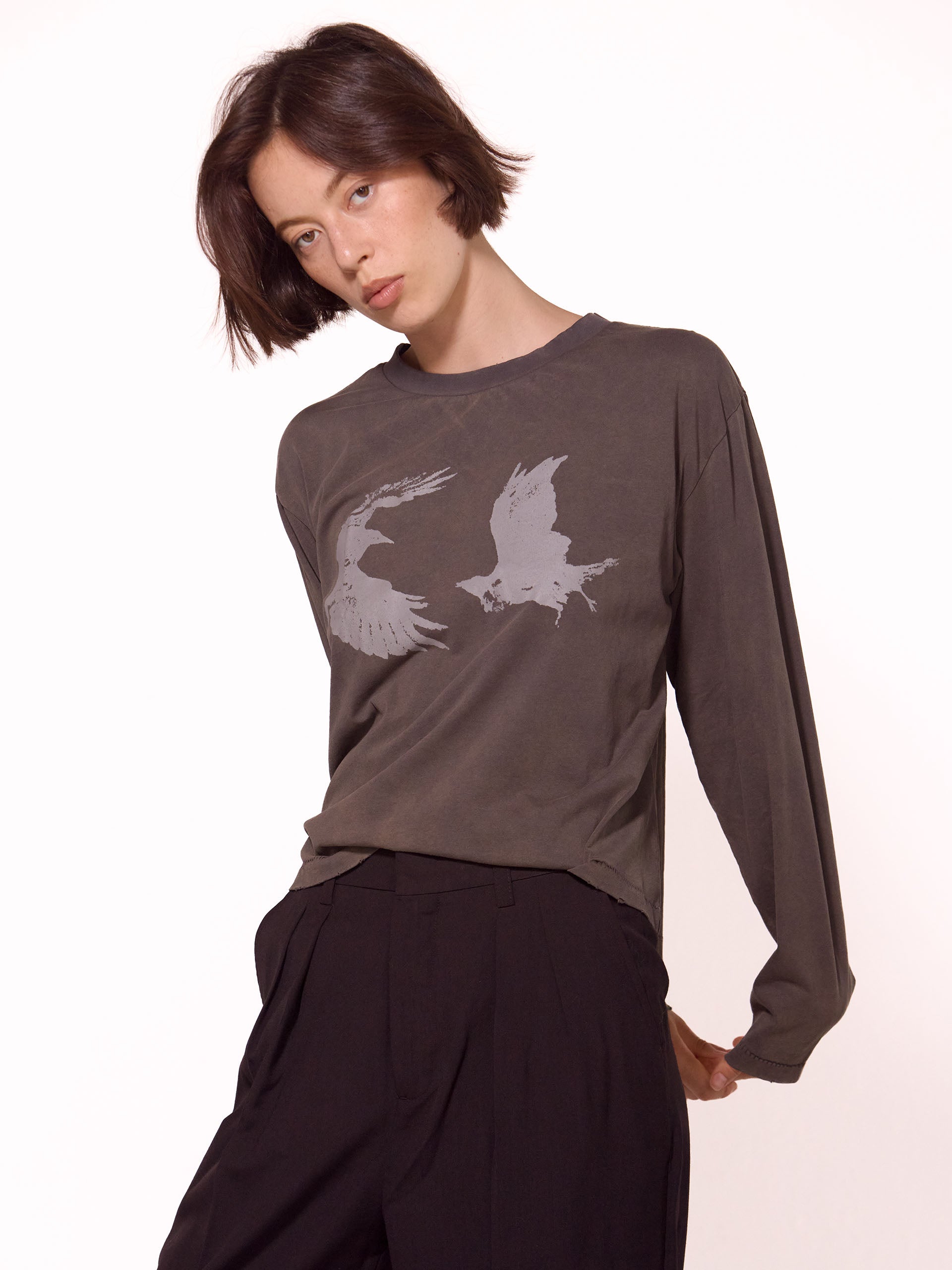 Washed Light Hawk LS Thrift Cut T-shirt