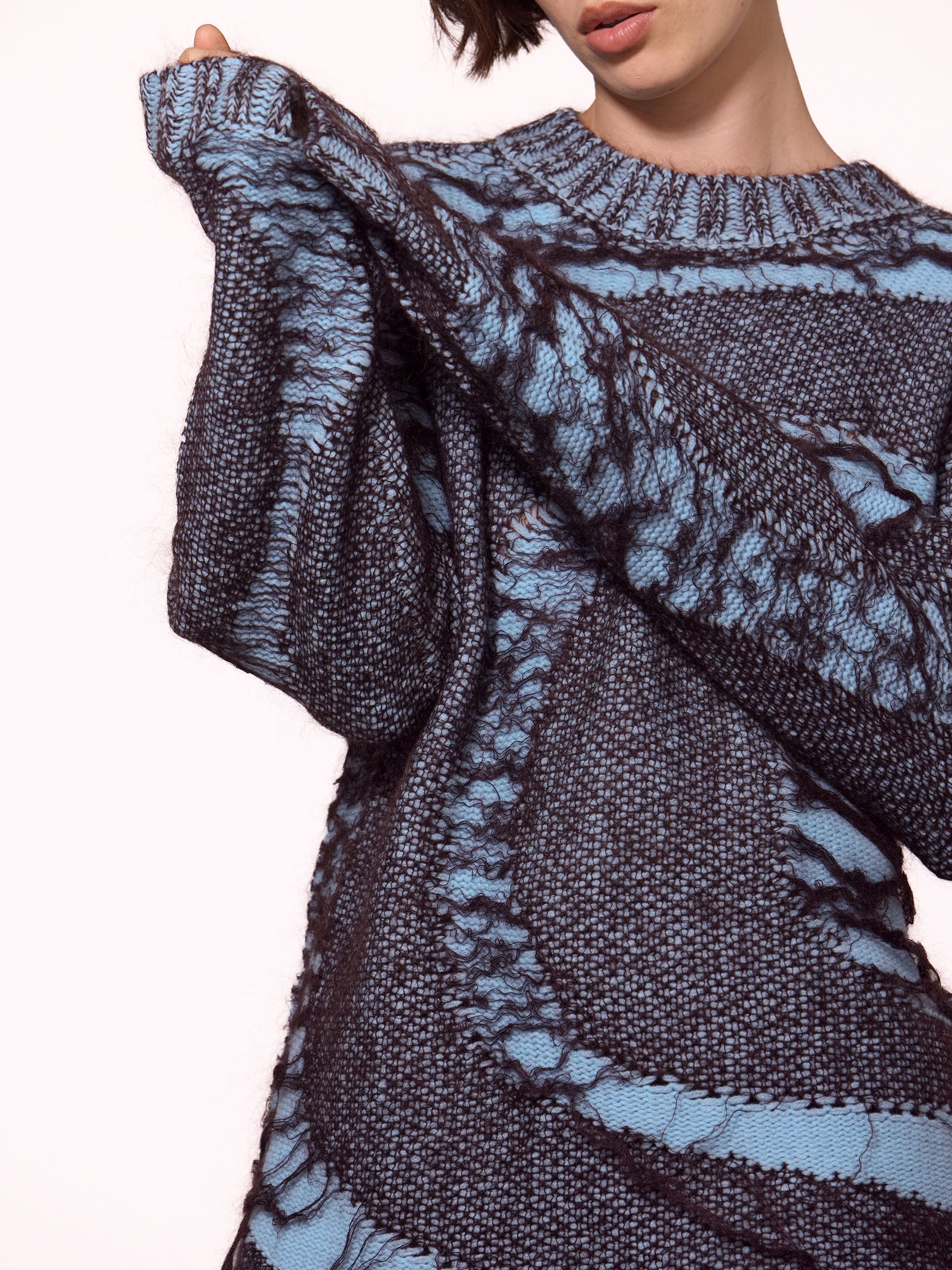 “RUST” FLOAT STITCH KNITTED SWEATER