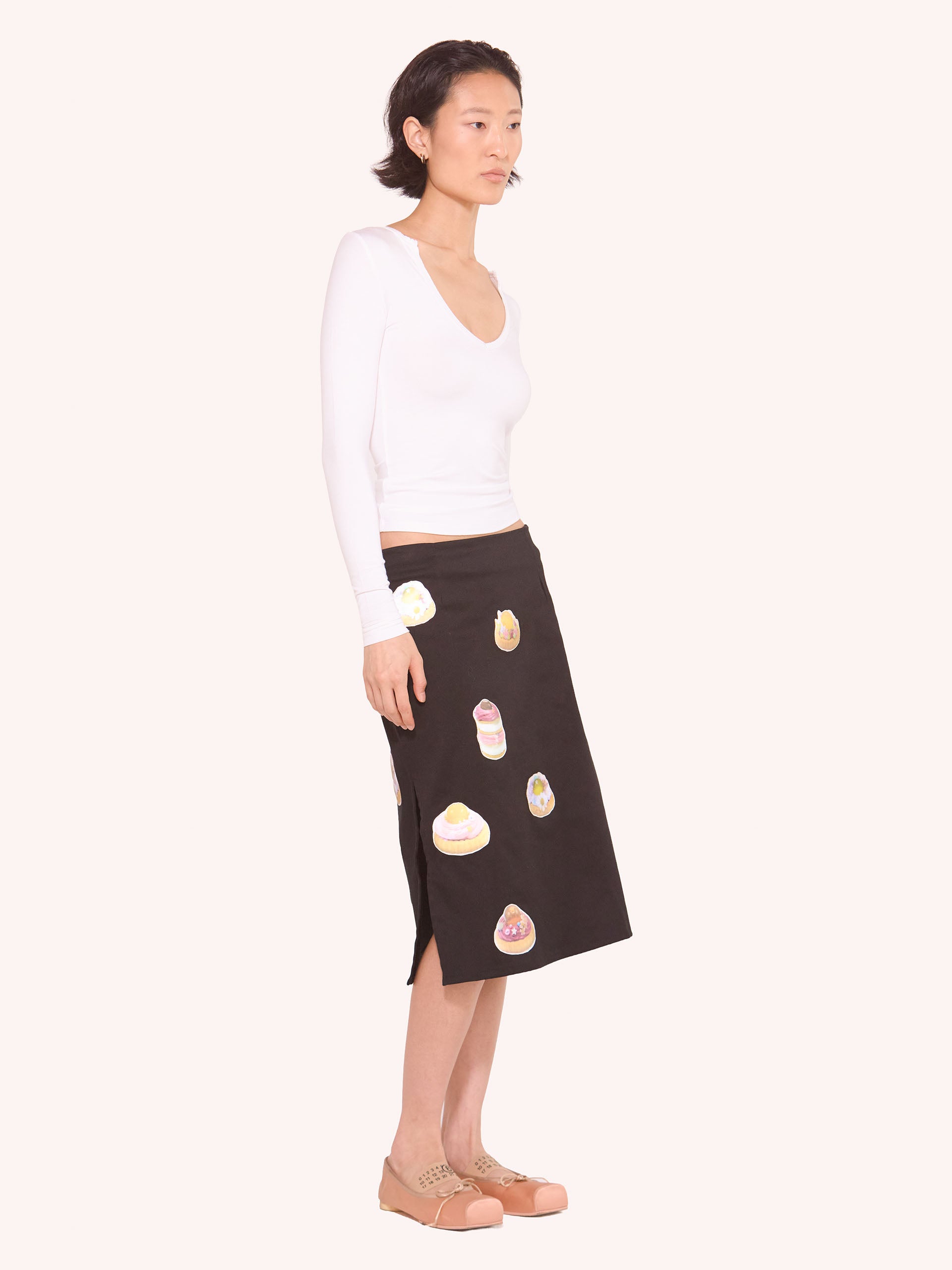 Lenticular Queremos Pasteles Tartlette Patchwork Midi Skirt