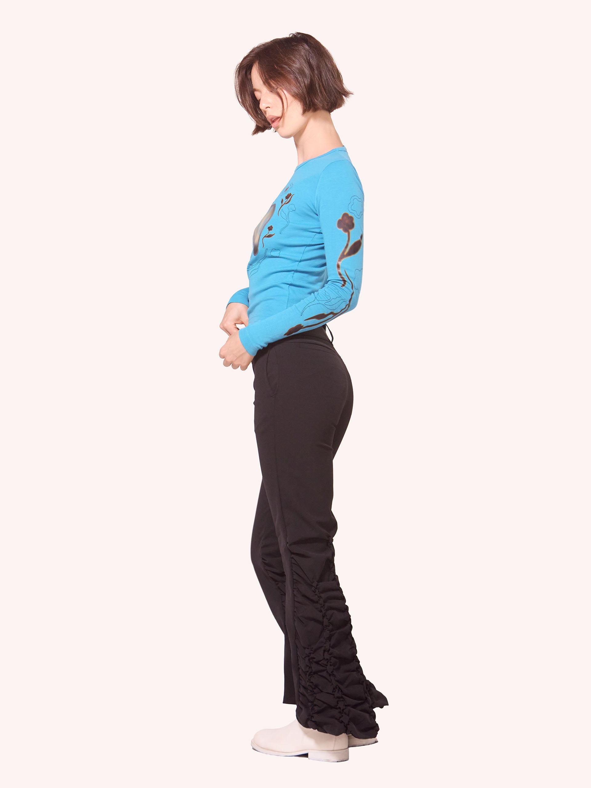 “PULSE” SMOCKED TROUSERS