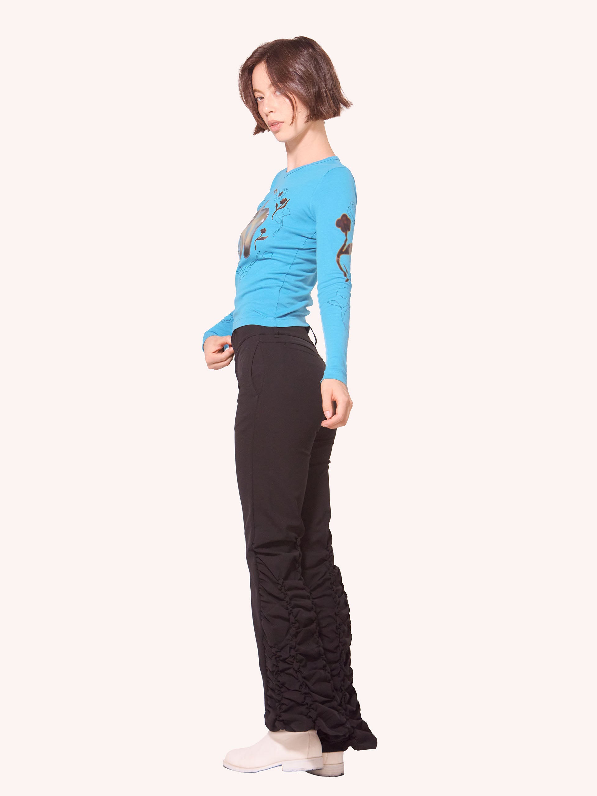 “PULSE” SMOCKED TROUSERS
