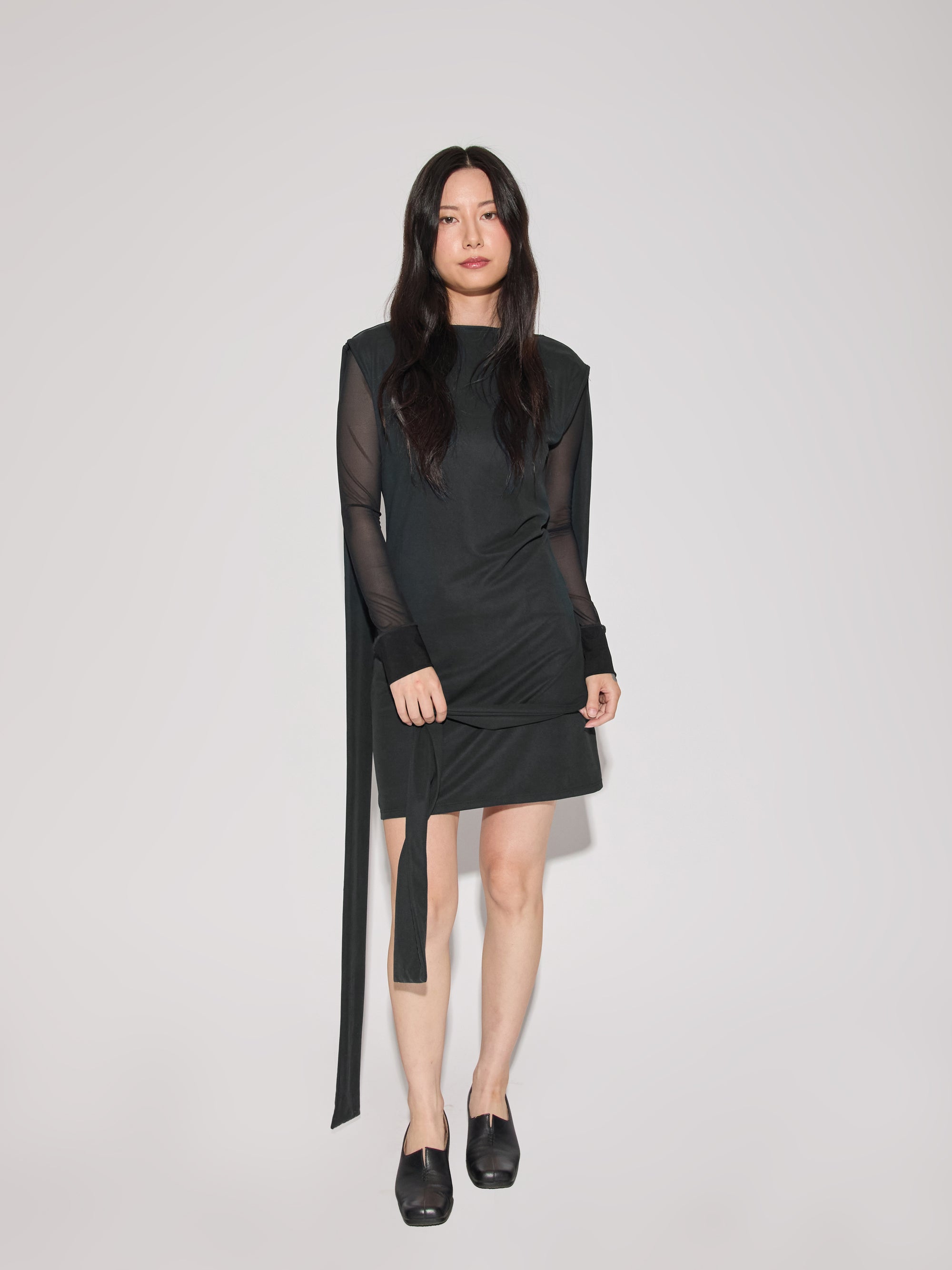 Low Cut Back Tie Dress