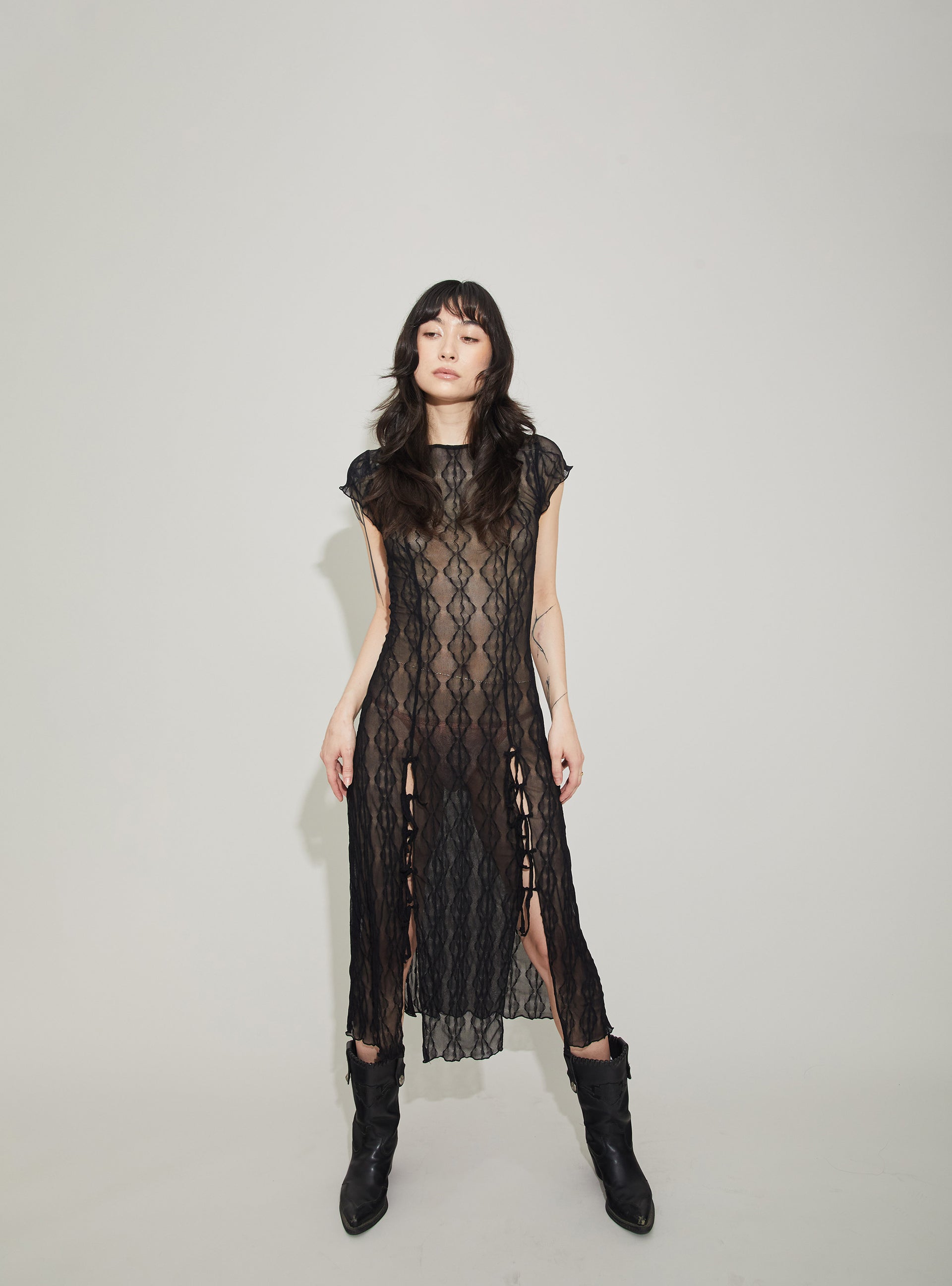 Mariposa Lace Midi Dress  LANG