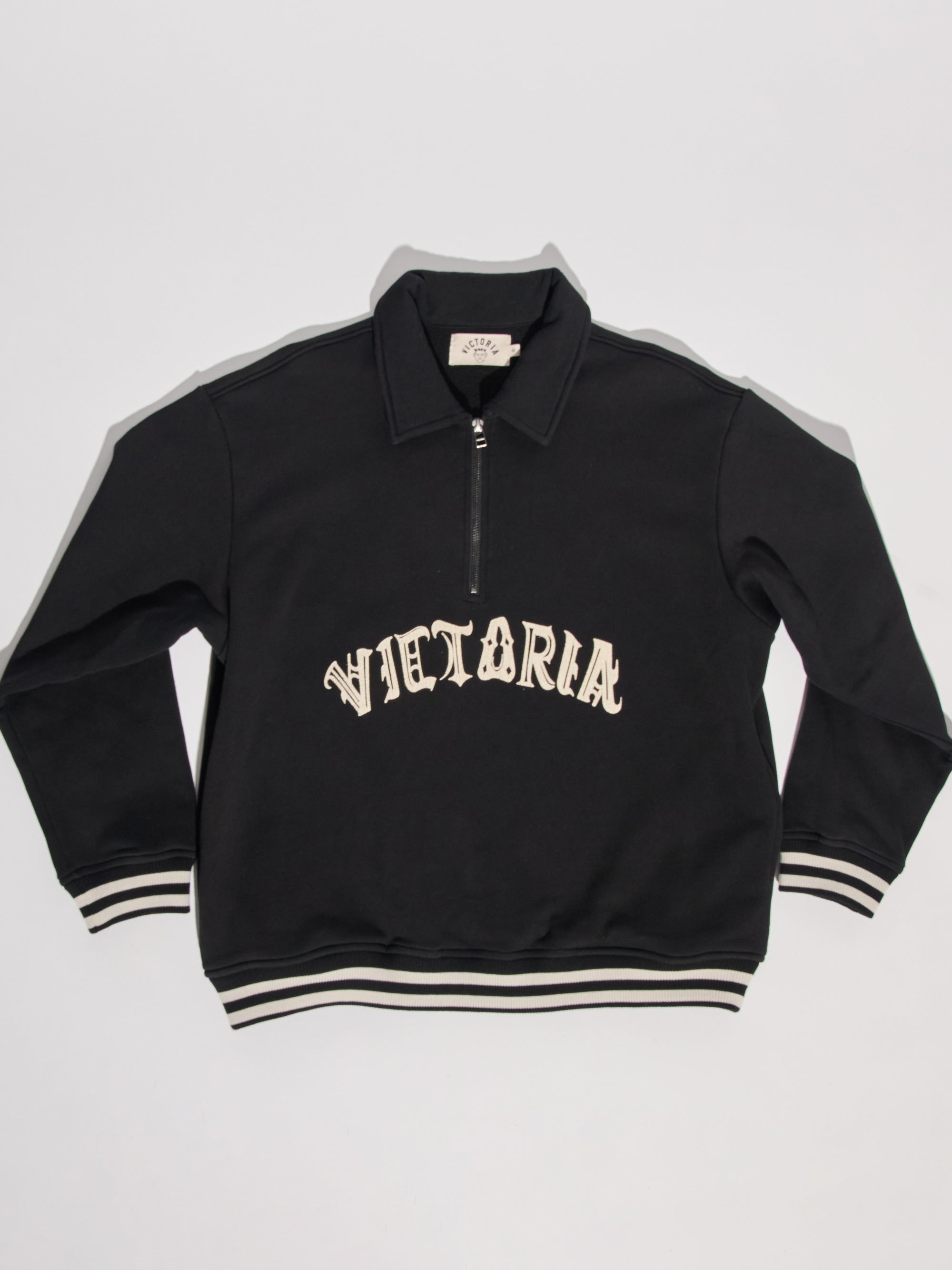 Handdrawn Gothic Half Zip Sweatshirt