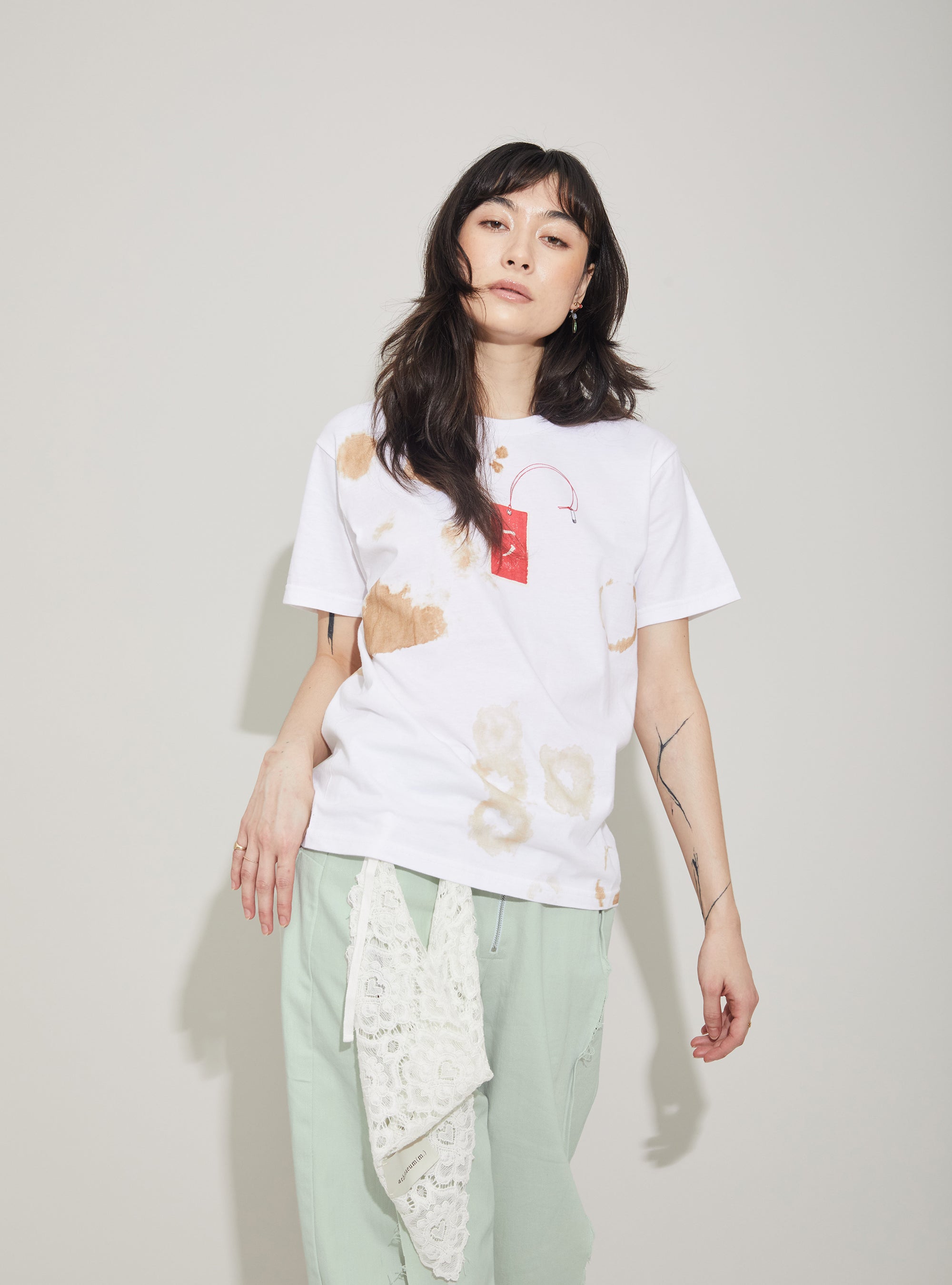 Tea Stained Swing Tag T-Shirt