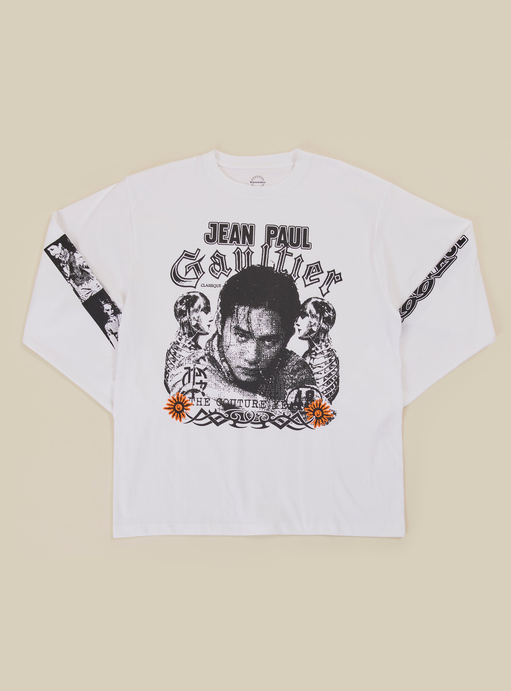 Jean Paul Gaultier 90s logo stripe print t-shirt — JAMES VELORIA
