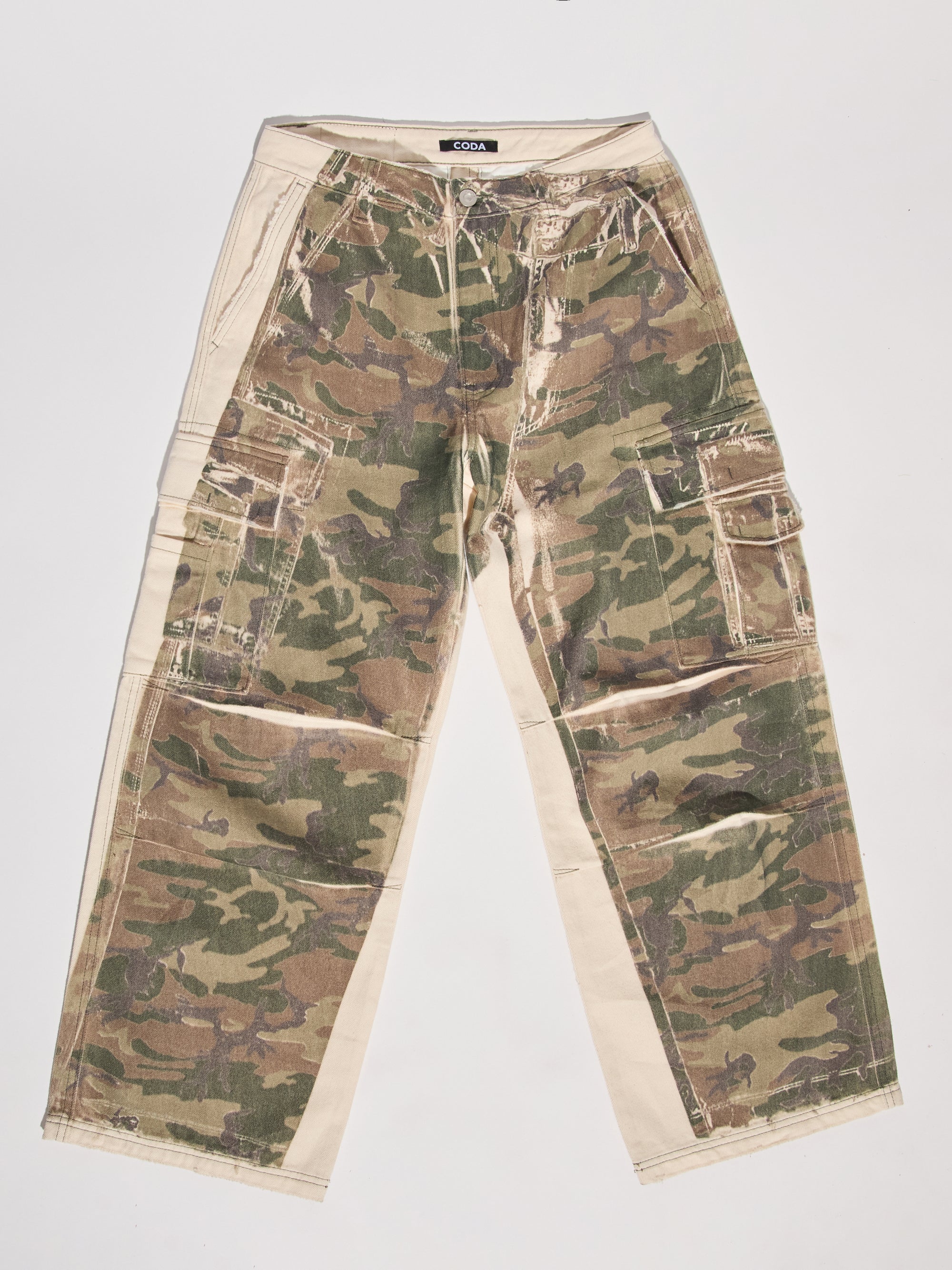 Offset Camo Dropped Cargo Jeans