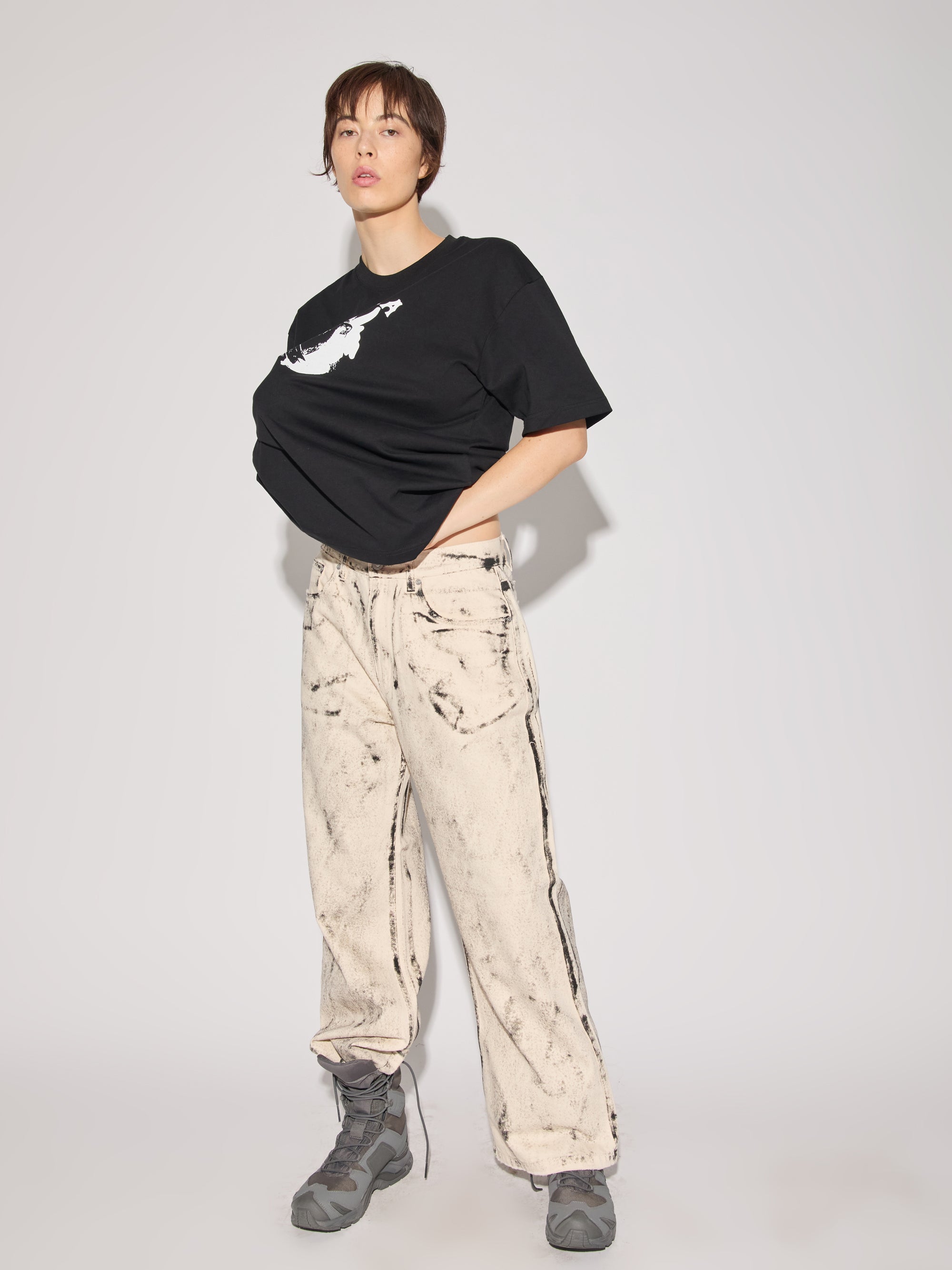 Dual Exposure Break Cut Straight Jeans