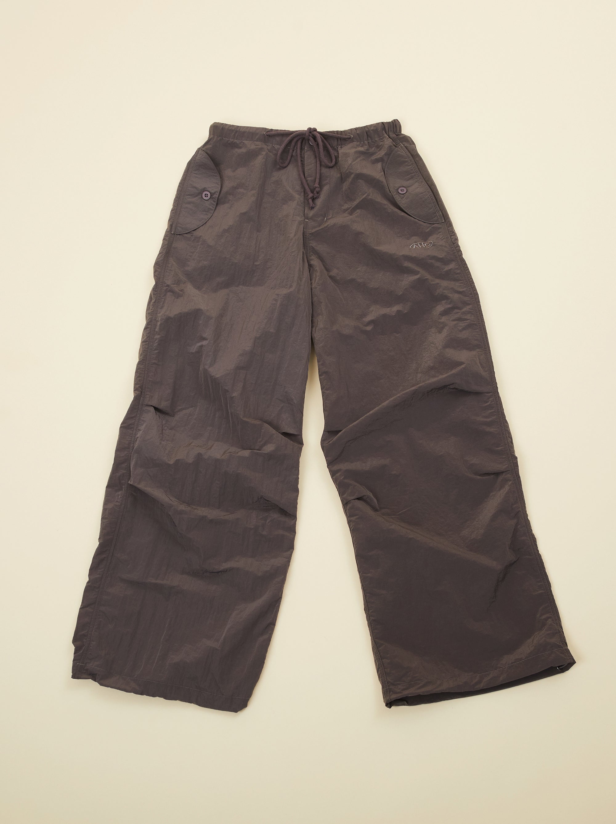 Nylon Wide Cargo Pants