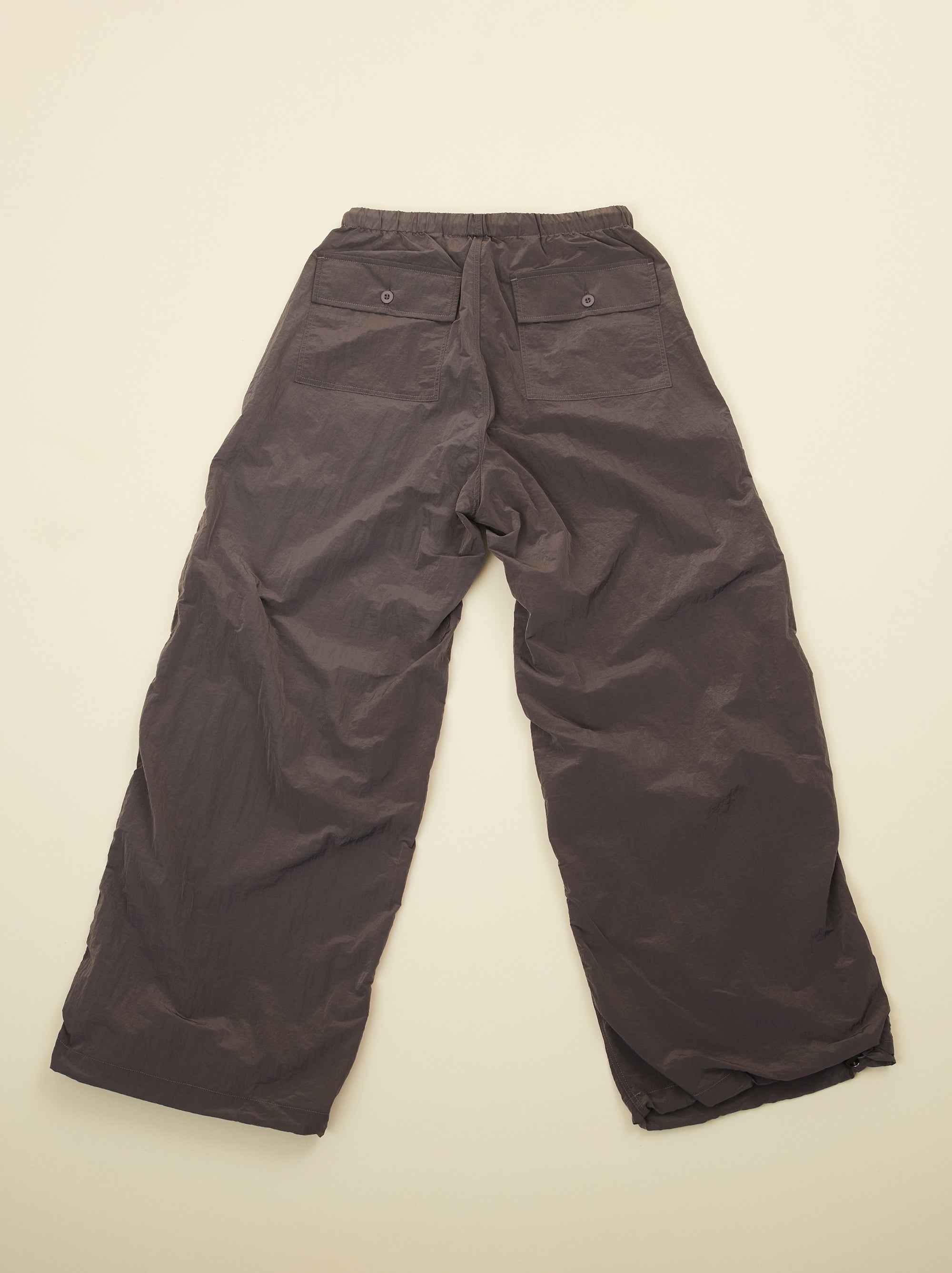 Nylon Wide Cargo Pants