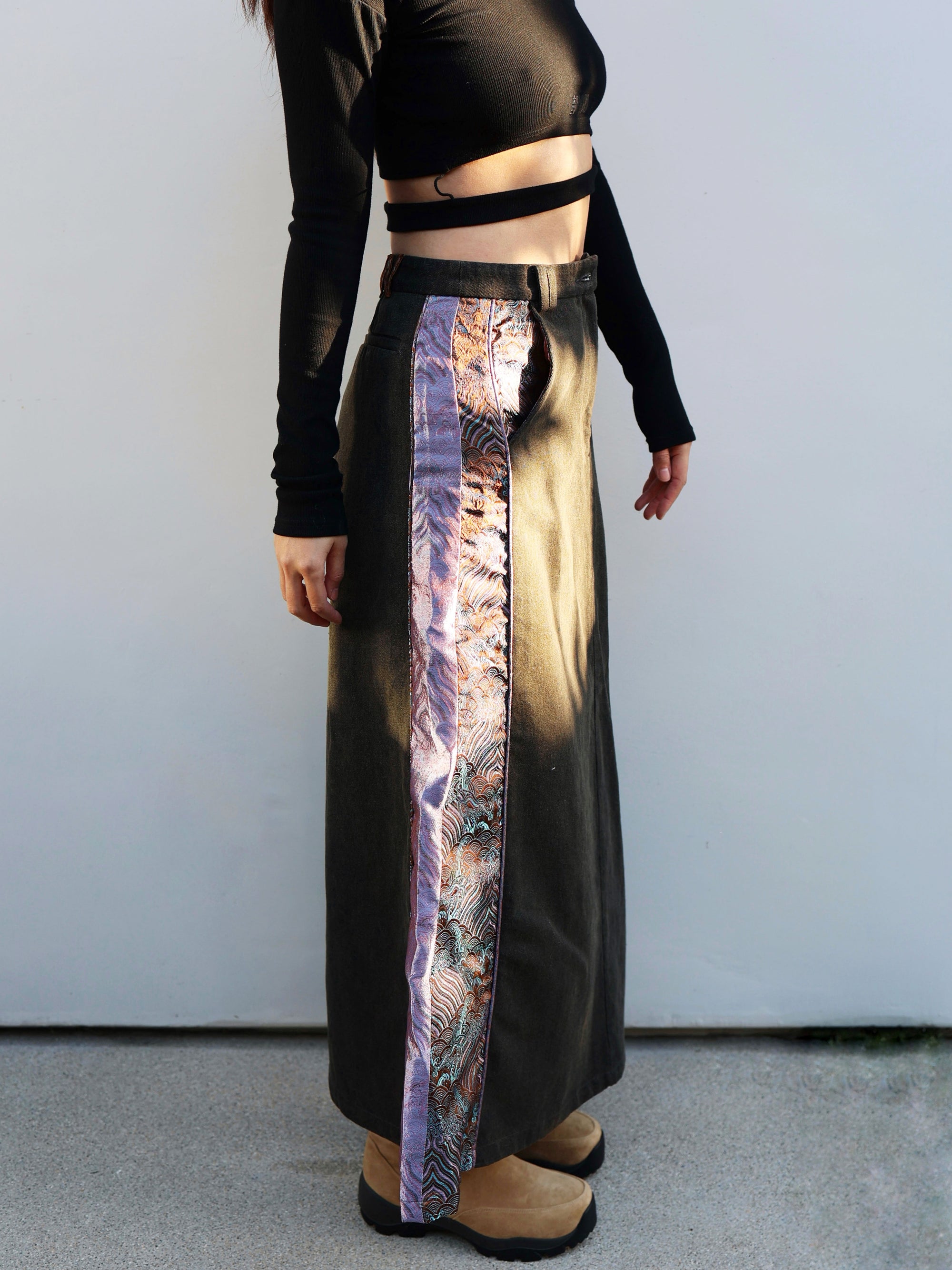 Cha Patch Maxi Skirt – LANG