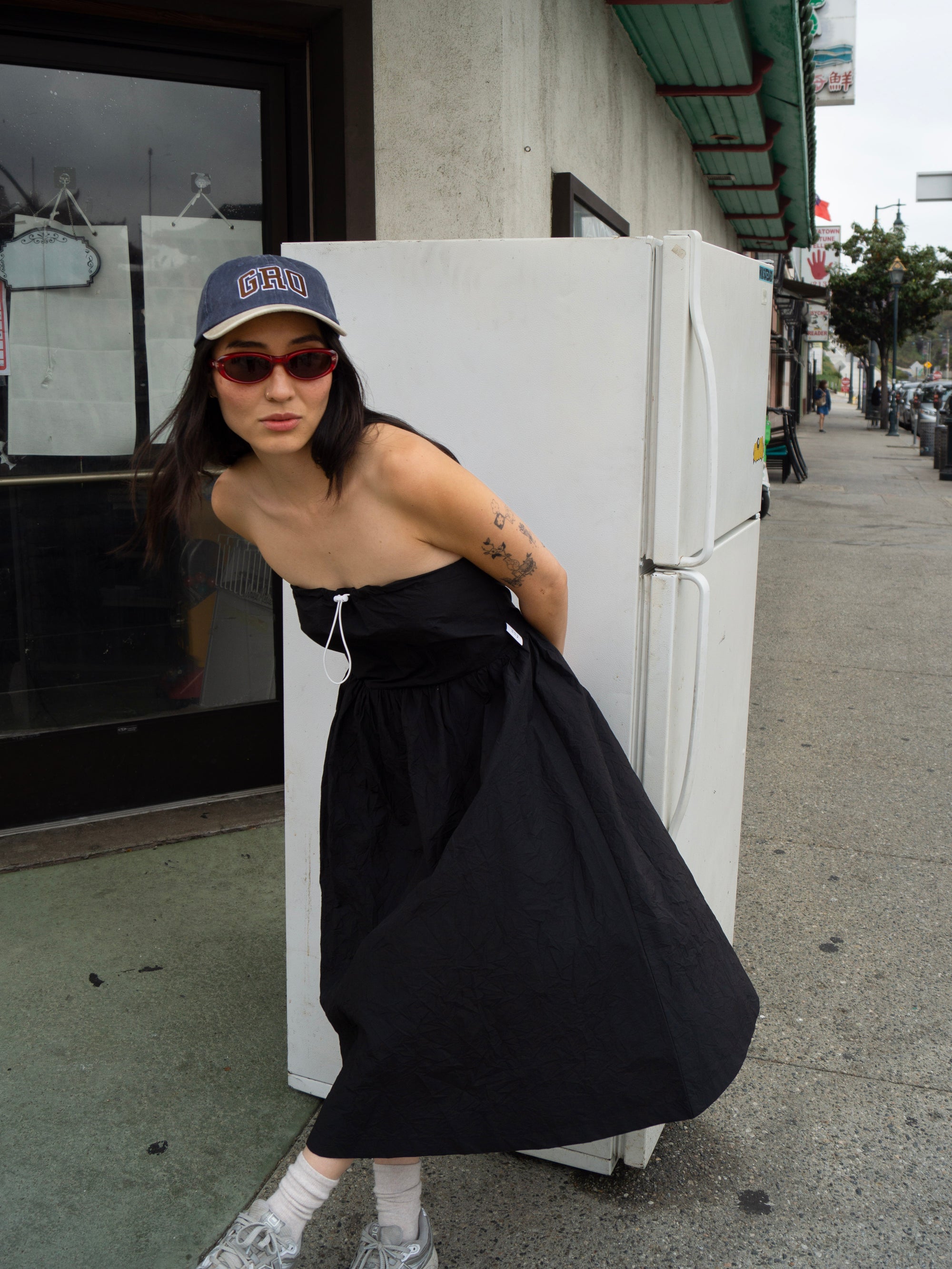 Recycled Strapless Baram Dress