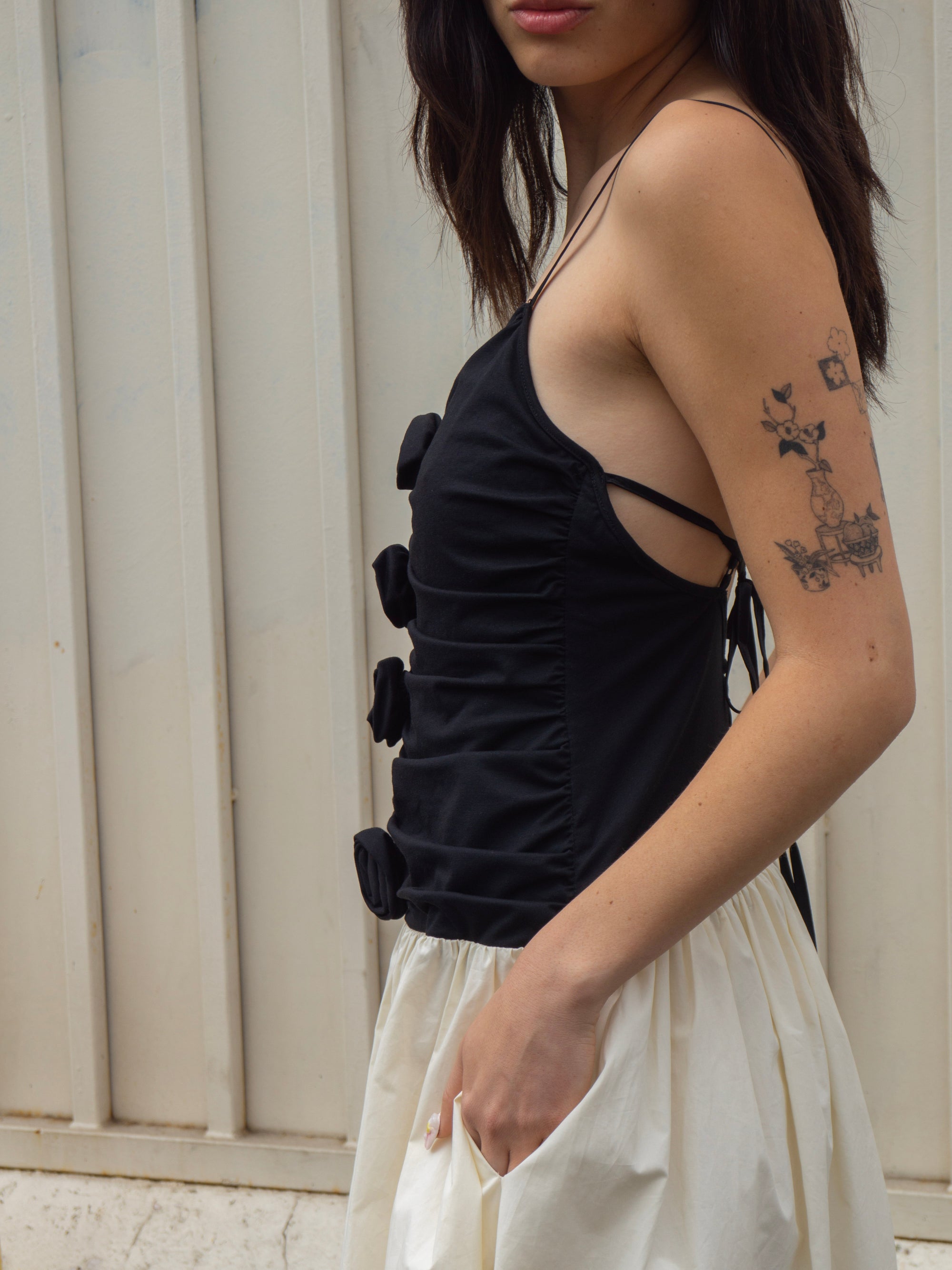 Meadow Mixed Media Midi Dress