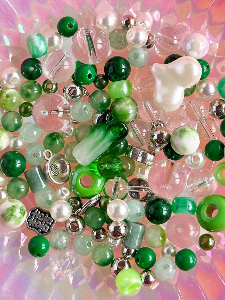 Lucky Jade Phone Charm x2 DIY Kit